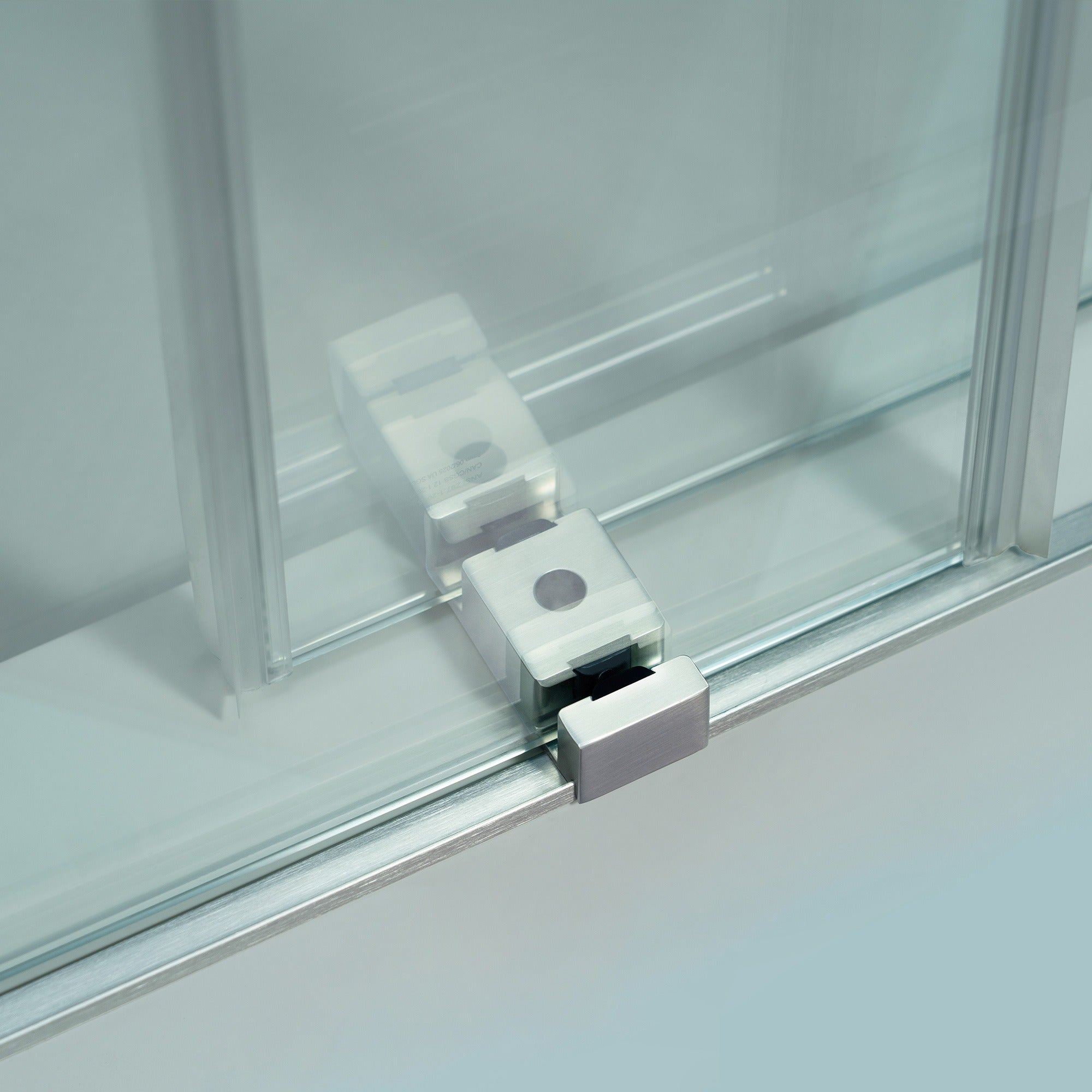WOODBRIDGE Frameless Double Sliding Shower Door, 44-48" Width x 80"Height with 5/16"(8mm) Clear Tempered Glass, SURFK-4880