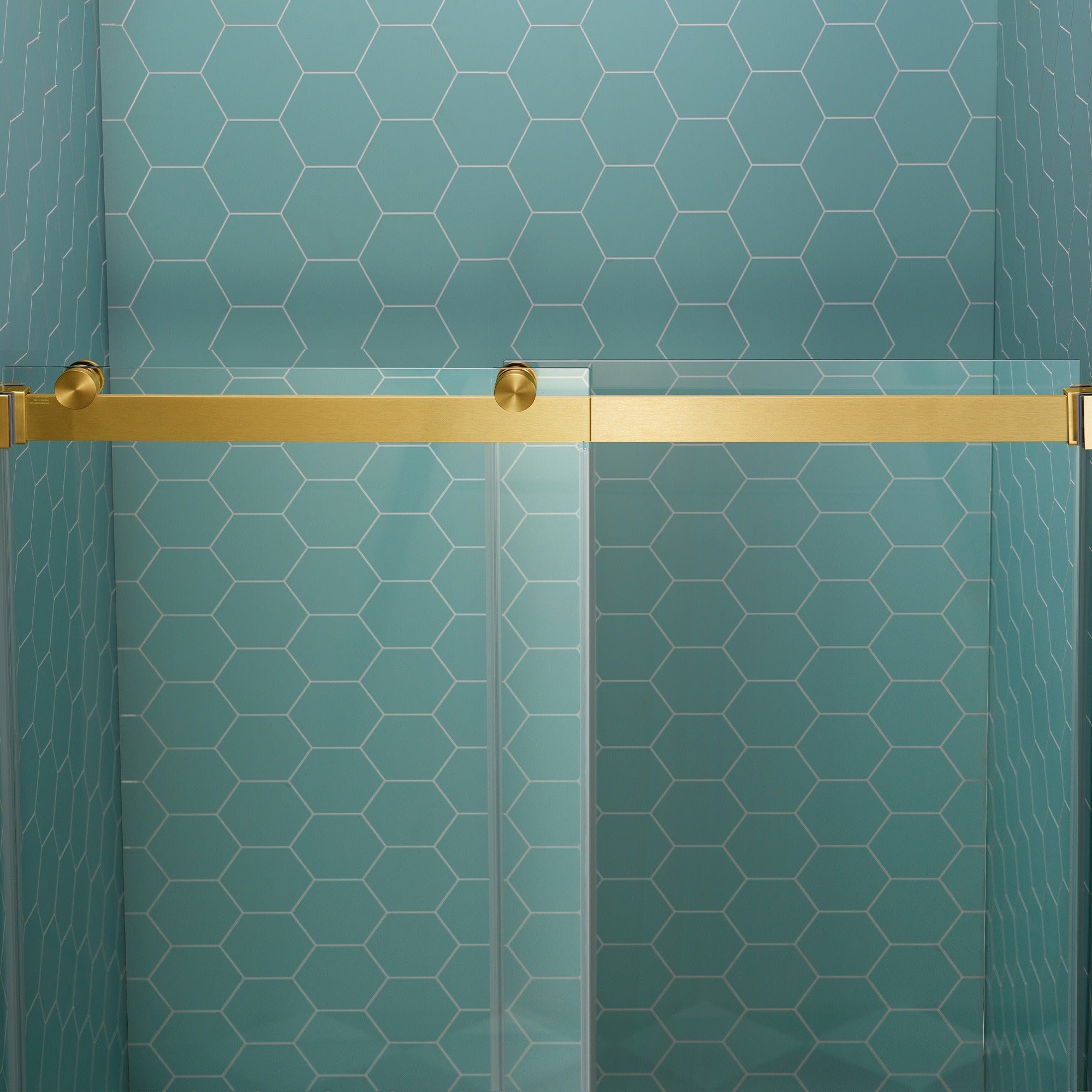 WOODBRIDGE Frameless Double Sliding Shower Door, 44-48" Width x 80"Height with 5/16"(8mm) Clear Tempered Glass, SURFK-4880