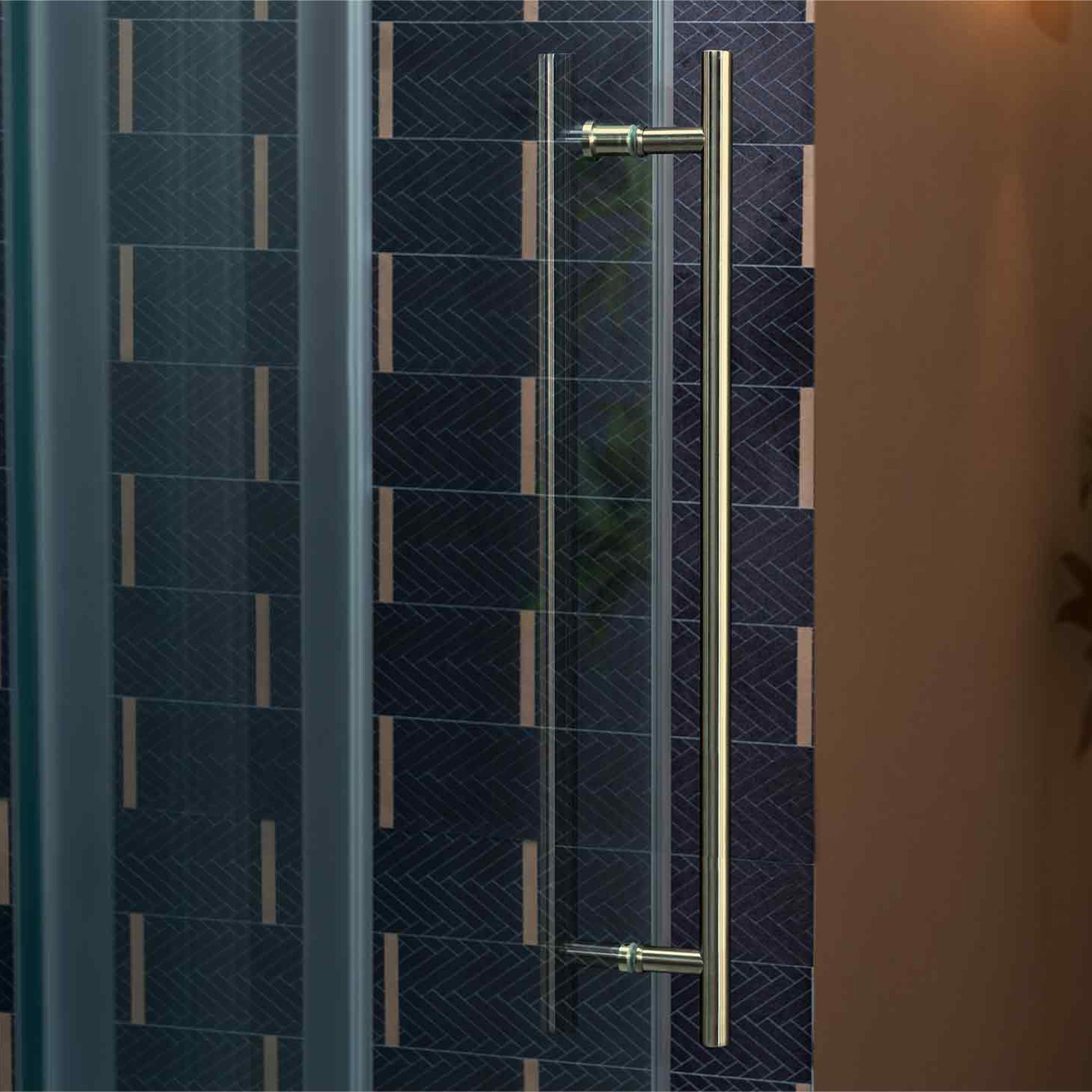 WOODBRIDGE Frameless Single Sliding Shower Door, 56-60" Width x 80"Height with 3/8"(10mm) Clear Tempered Glass, SEAZ-6080