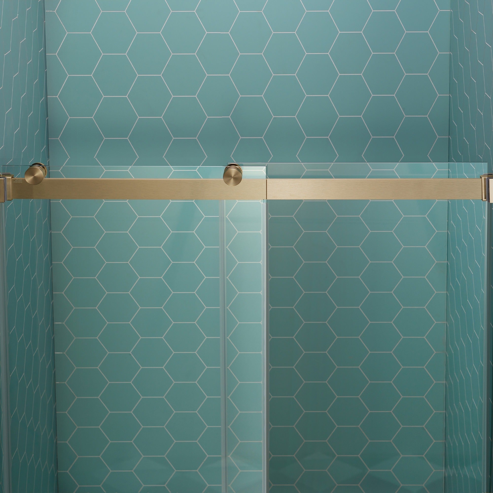 WOODBRIDGE Frameless Double Sliding Shower Door, 44-48" Width x 80"Height with 5/16"(8mm) Clear Tempered Glass, SURFK-4880