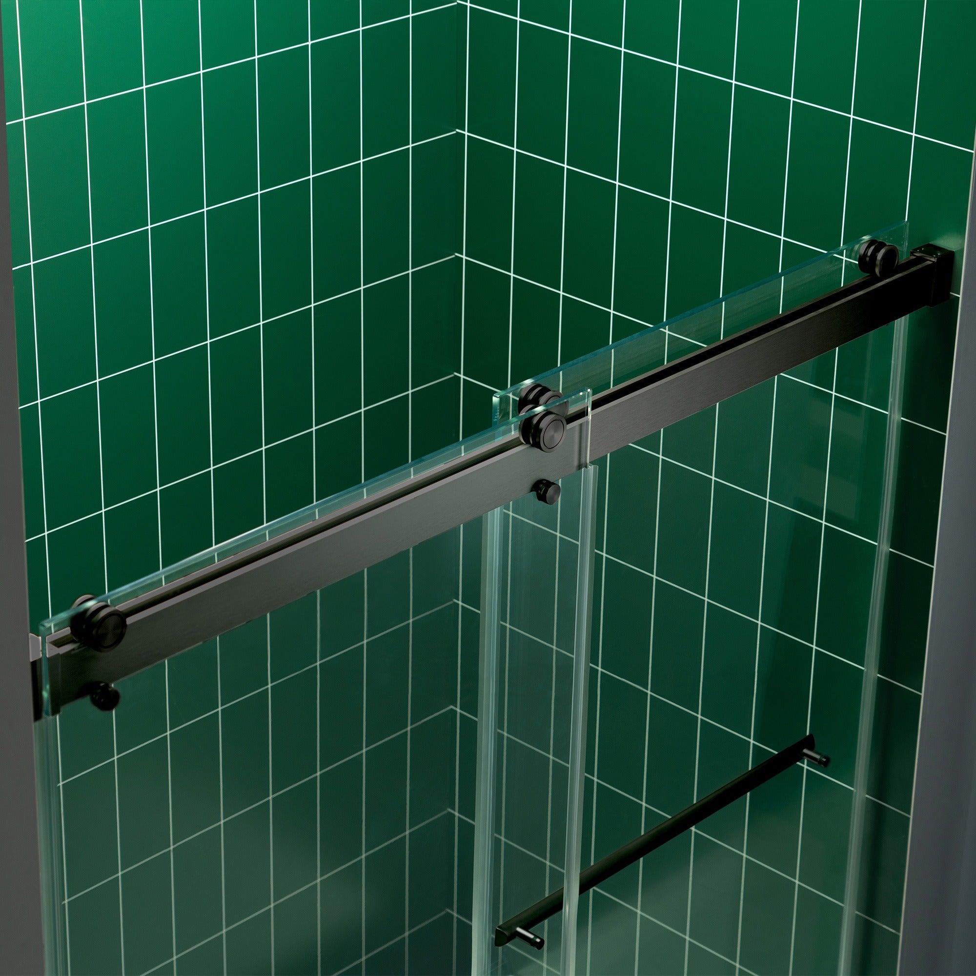 WOODBRIDGE Frameless Double Sliding Tub Door with Soft Close System, 57.5-60" Width x 62"Height with 3/8"(10mm) Clear Tempered Glass, REFT-6062