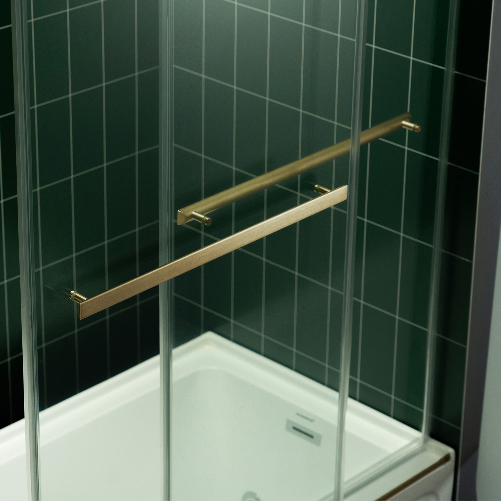 WOODBRIDGE Frameless Double Sliding Tub Door with Soft Close System, 57.5-60" Width x 62"Height with 3/8"(10mm) Clear Tempered Glass, REFT-6062