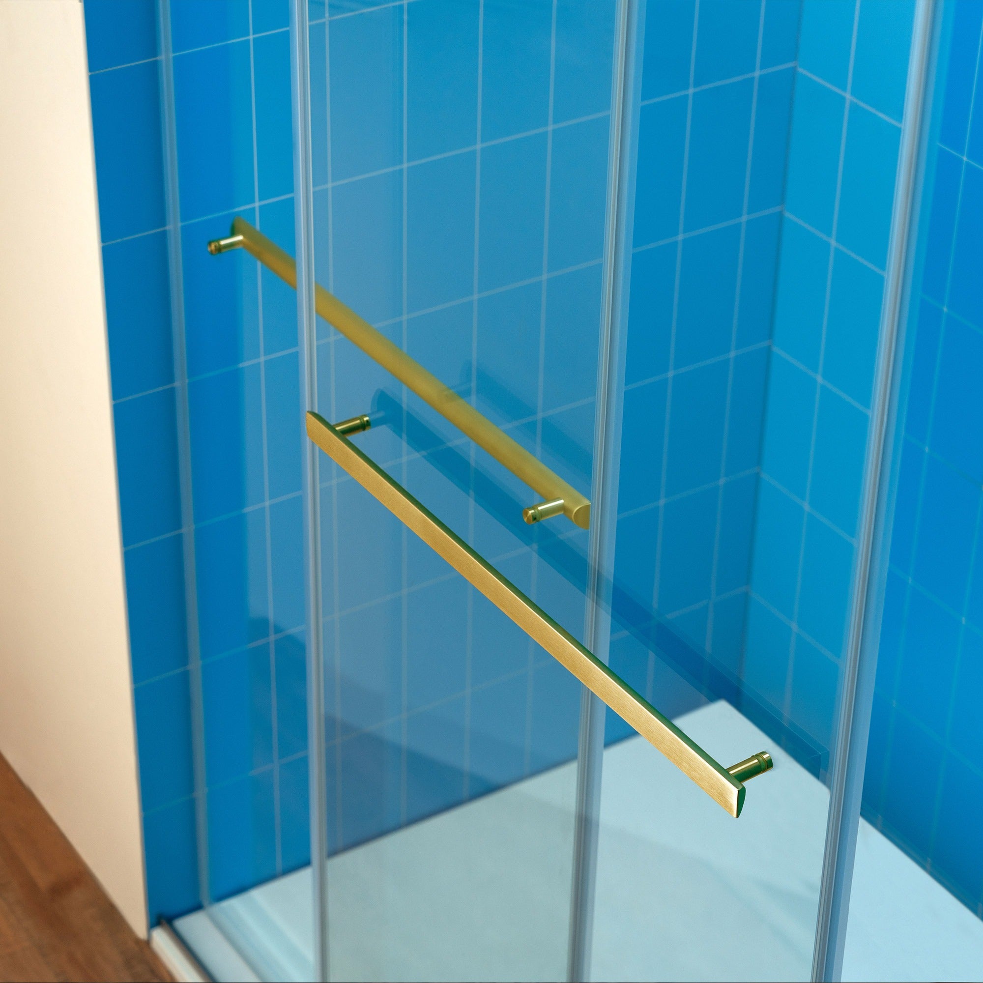 WOODBRIDGE Frameless Double Sliding Shower Door with Soft Close System, 57.5-60" Width x 80"Height with 3/8"(10mm) Clear Tempered Glass,REFT-6080