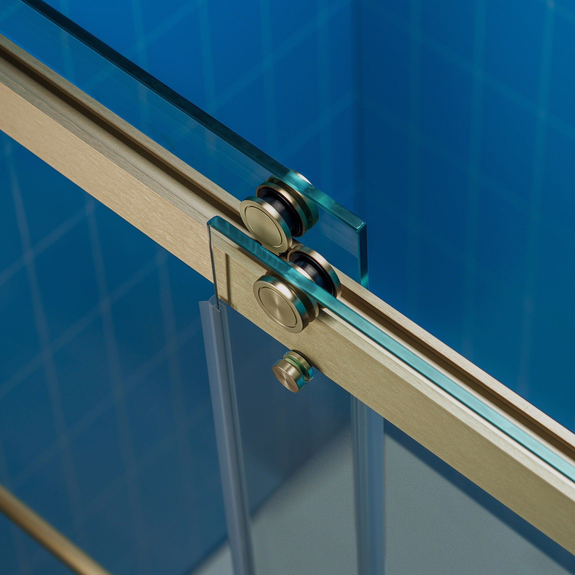 WOODBRIDGE Frameless Double Sliding Shower Door with Soft Close System, 57.5-60" Width x 80"Height with 3/8"(10mm) Clear Tempered Glass,REFT-6080