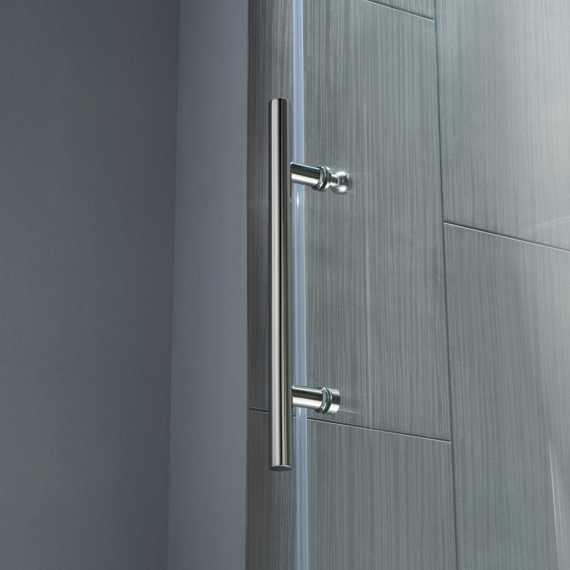 WOODBRIDGE Frameless Single Sliding Shower Door, 56-60" Width x 80"Height with 5/16"(8mm) Clear Tempered Glass, ALPC-6080