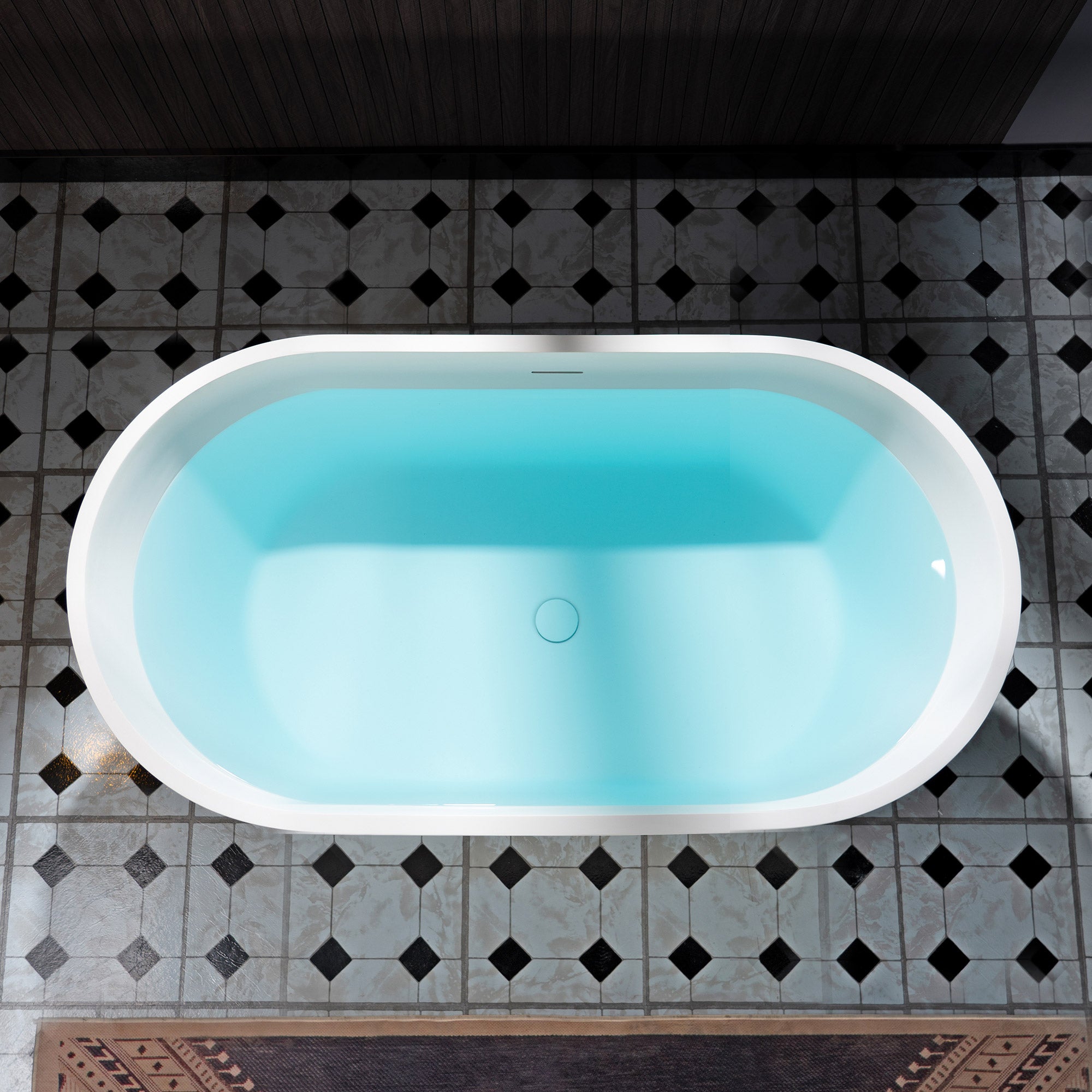 WOODBRIDGE 59" Solid Surface Freestanding Bathtub – Matte White – B0041-2.0