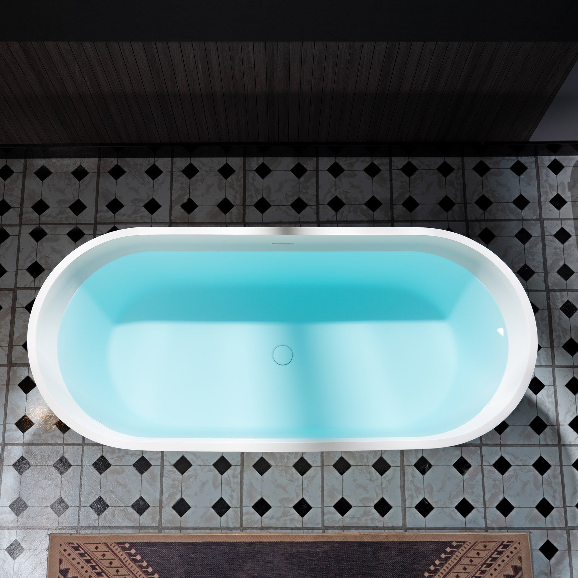 WOODBRIDGE 66-7/8" Solid Surface Freestanding Bathtub in Matte White – B0042-2.0