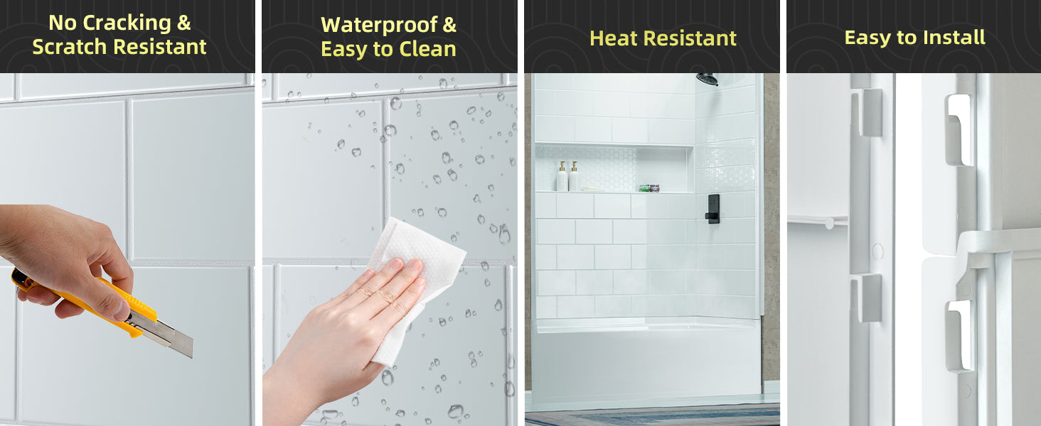 Woodbridge 60” x 32” Alcove Soaking Tub & 4-Piece Surround Combo