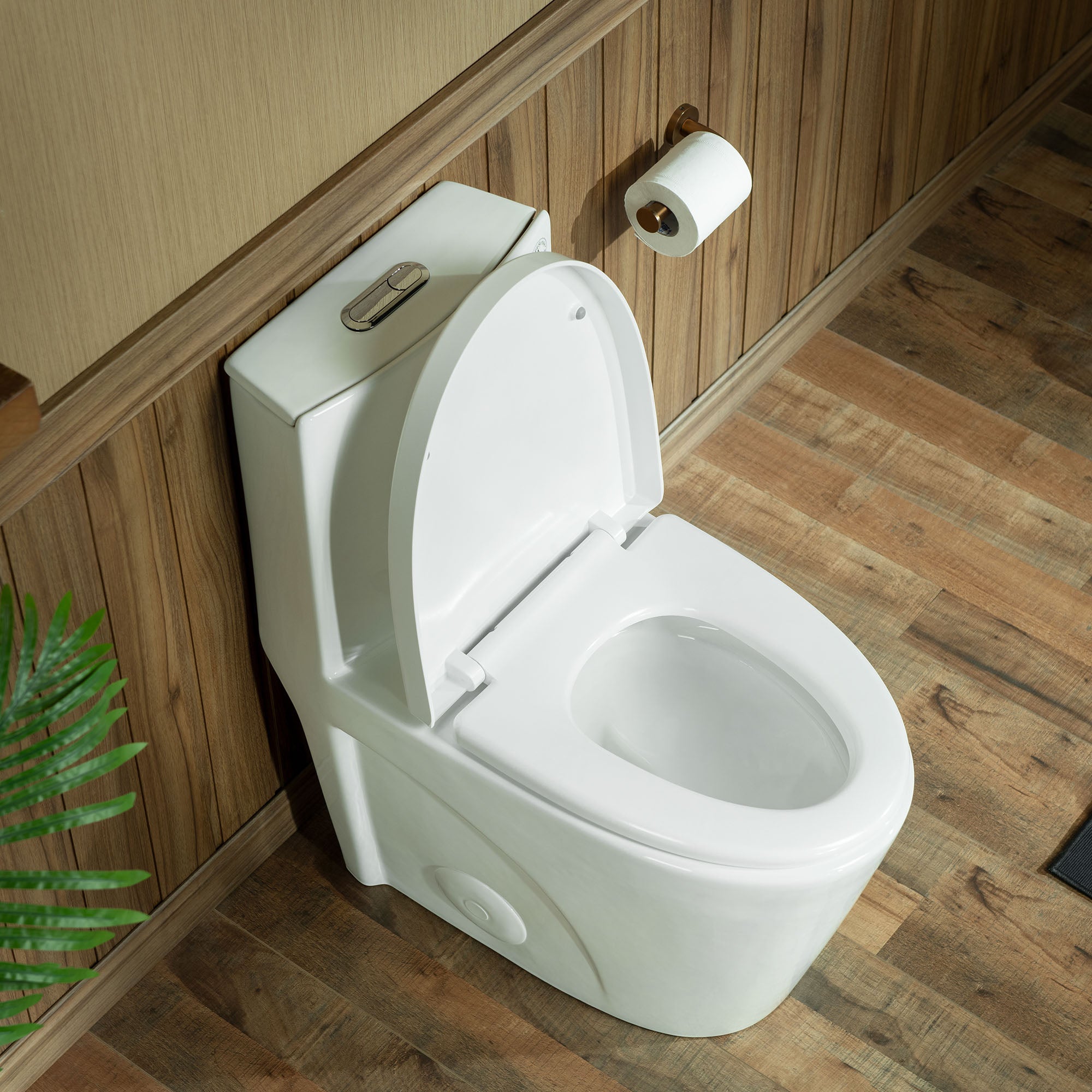 WOODBRIDGE WT001 ADA Round One-Piece Toilet – 1000g MaP Dual Flush