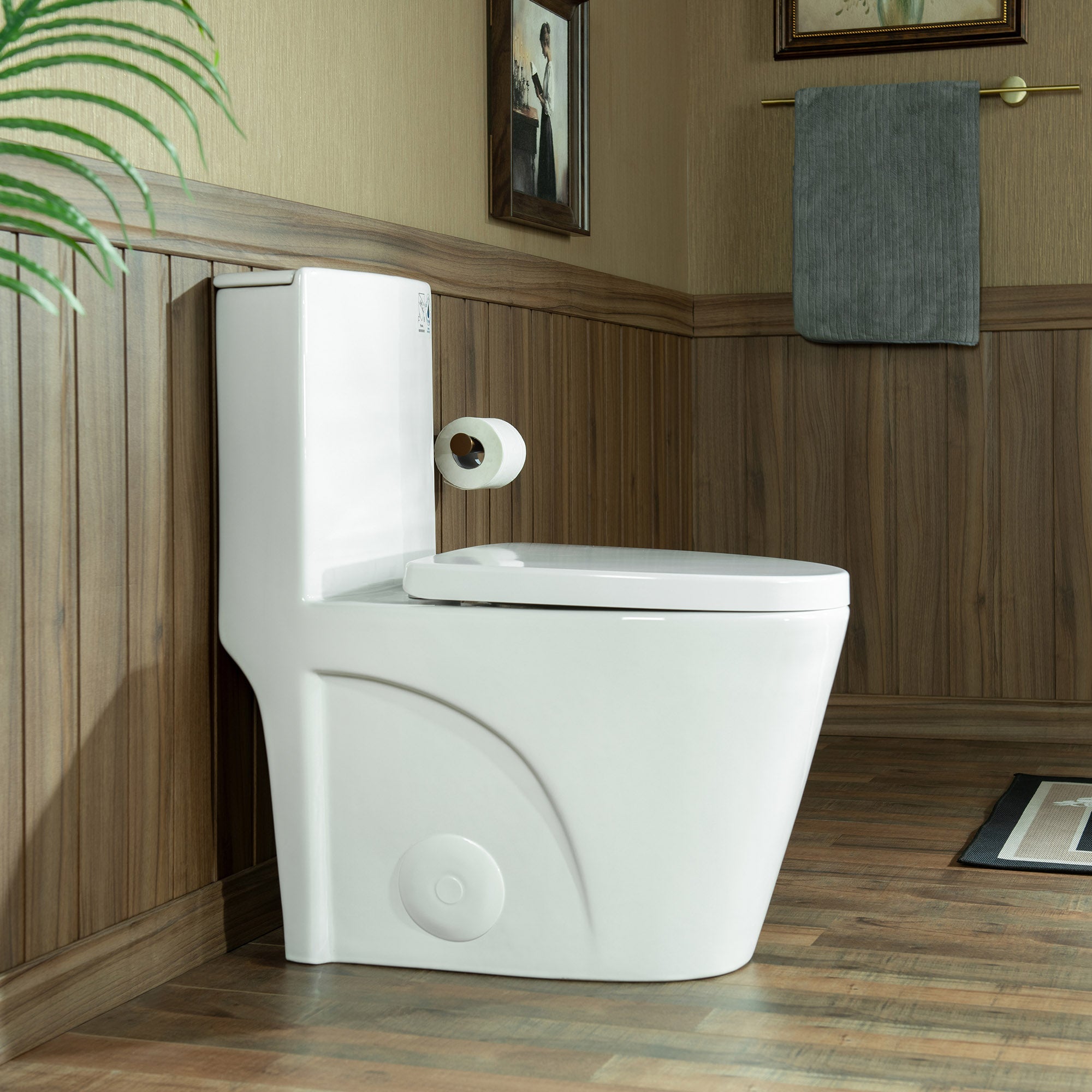 WOODBRIDGE WT001 ADA Round One-Piece Toilet – 1000g MaP Dual Flush