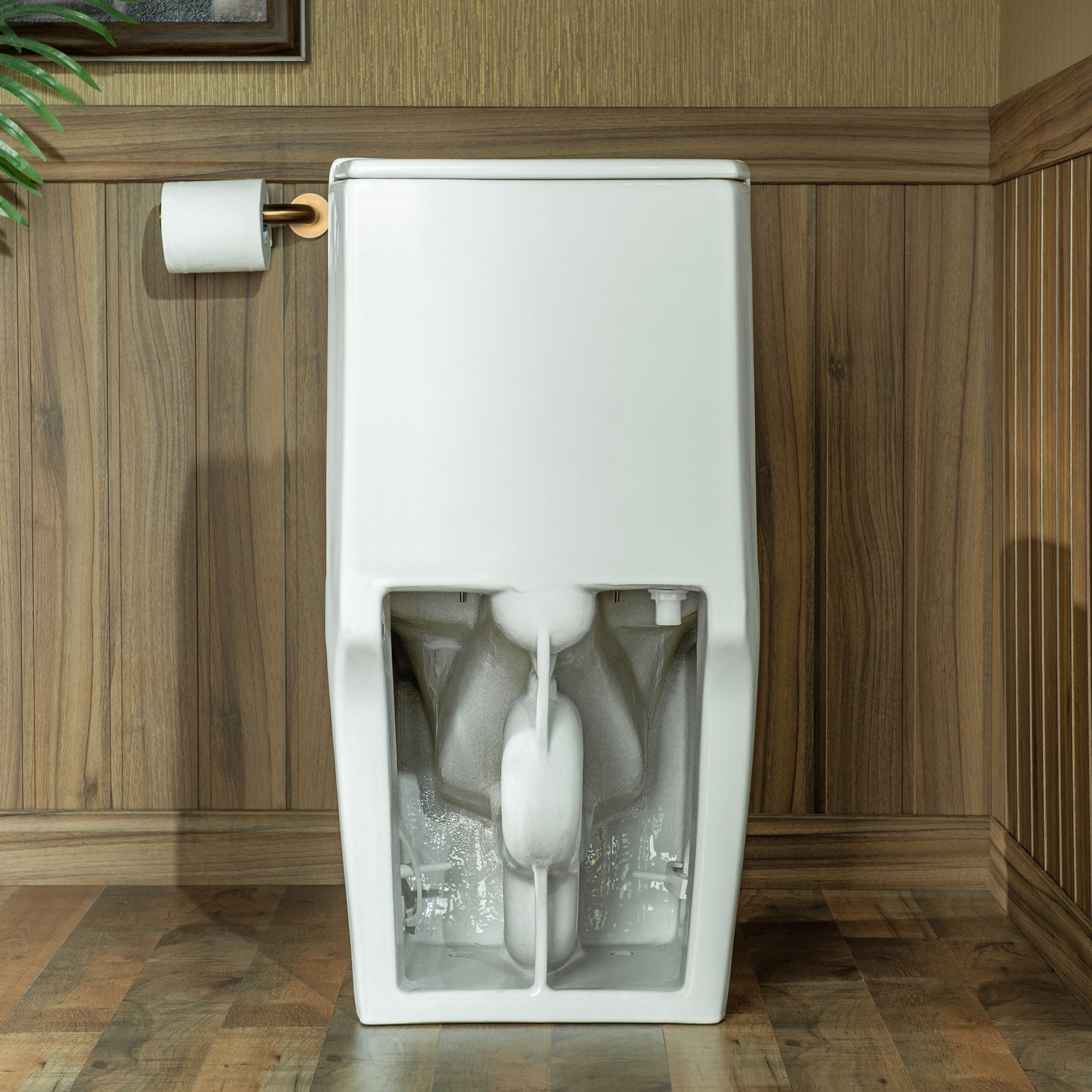 WOODBRIDGE WT001 ADA Round One-Piece Toilet – 1000g MaP Dual Flush