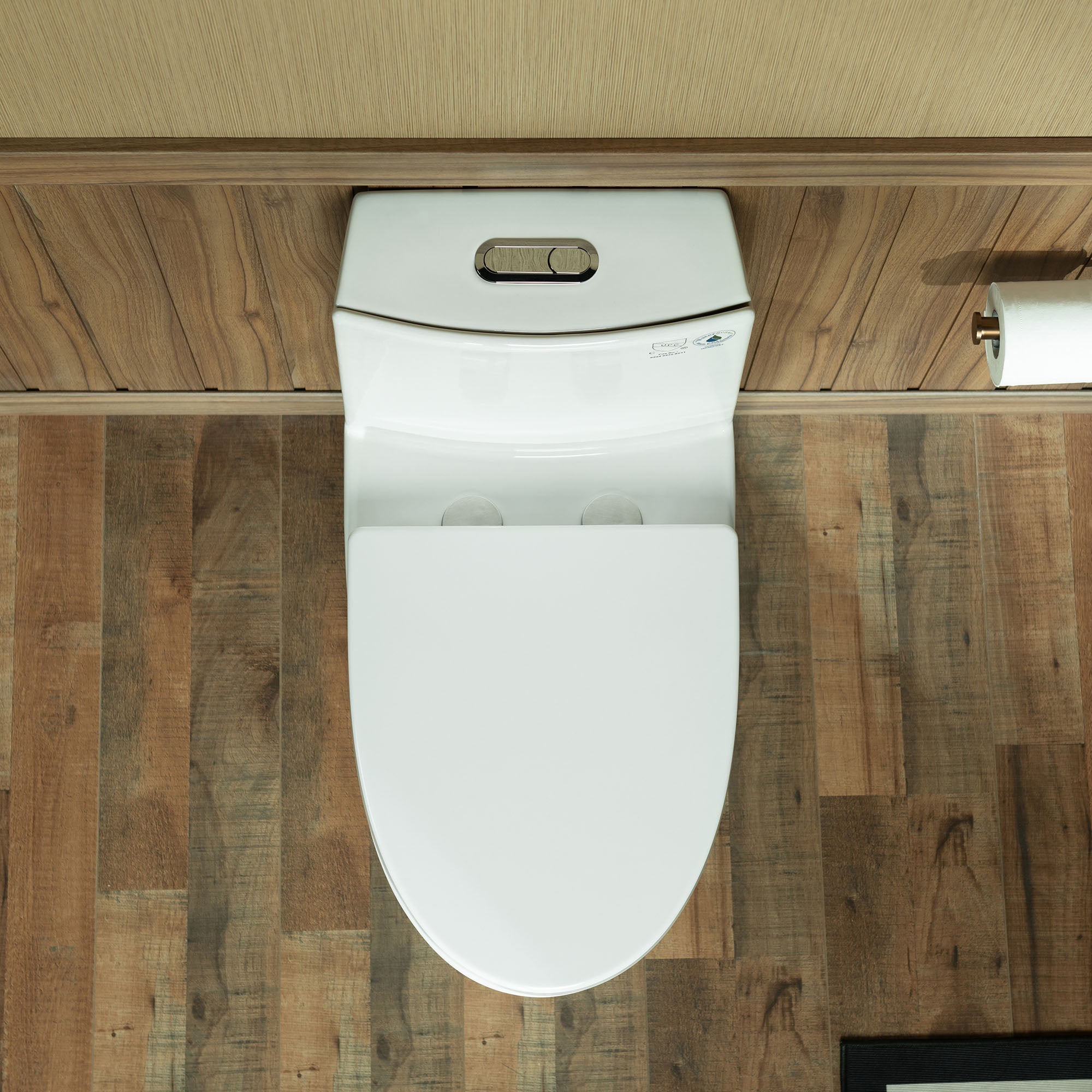 WOODBRIDGE WT001 ADA Round One-Piece Toilet – 1000g MaP Dual Flush