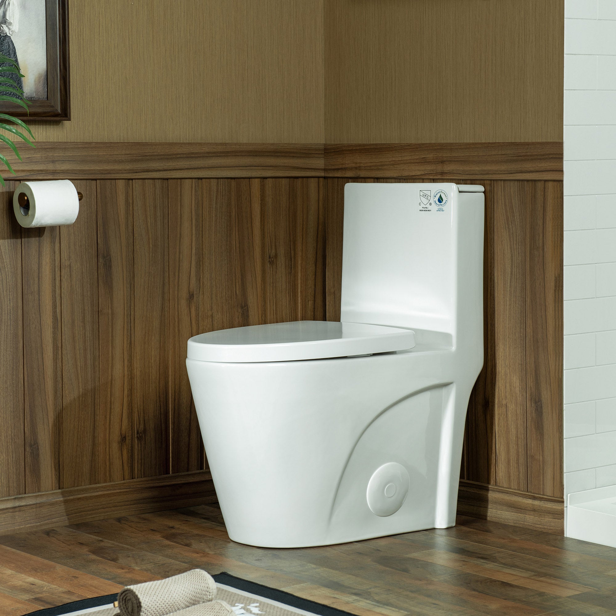 WOODBRIDGE WT001 ADA Round One-Piece Toilet – 1000g MaP Dual Flush