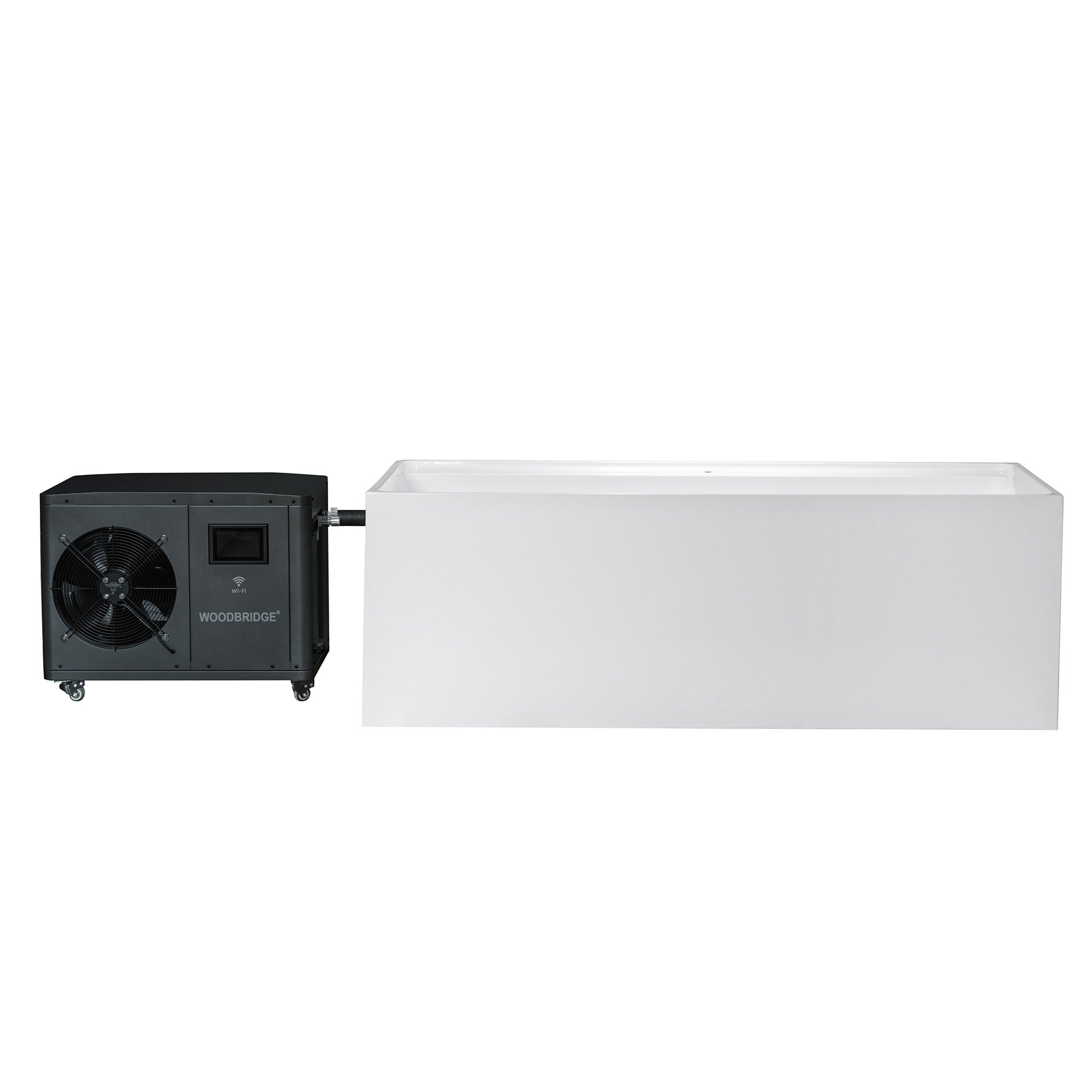 WOODBRIDGE 67" L x 31-1/2" W Freestanding Acrylic Cold Plunge Ice Tub, AIC6710+BWI5000