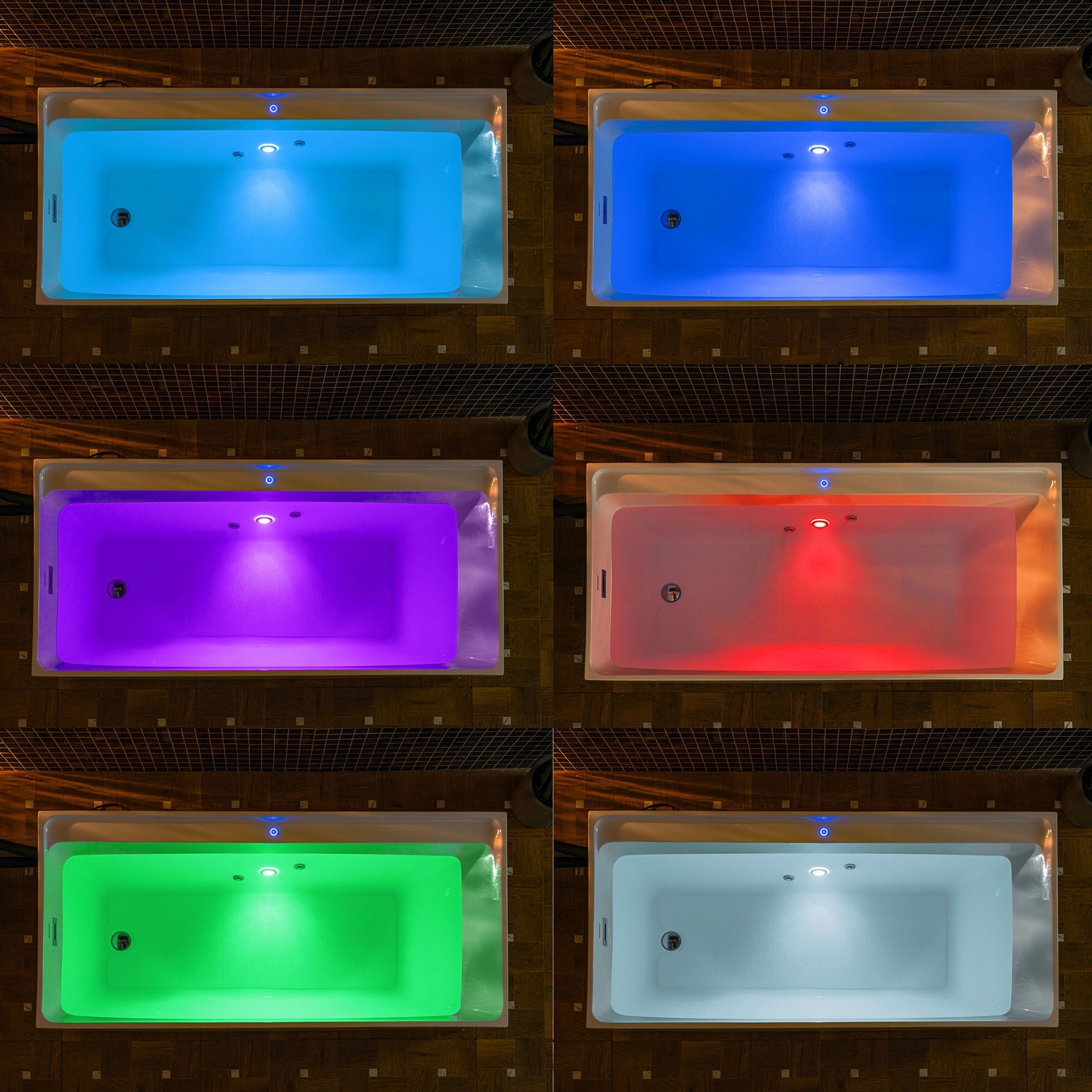 WOODBRIDGE 67" L x 31-1/2" W Freestanding Acrylic Cold Plunge Ice Tub, AIC6710+BWI5000