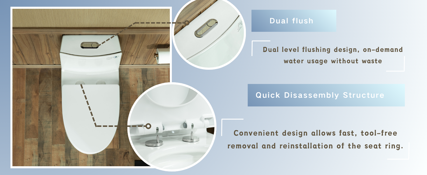 WOODBRIDGE WT001 ADA Round One-Piece Toilet – 1000g MaP Dual Flush