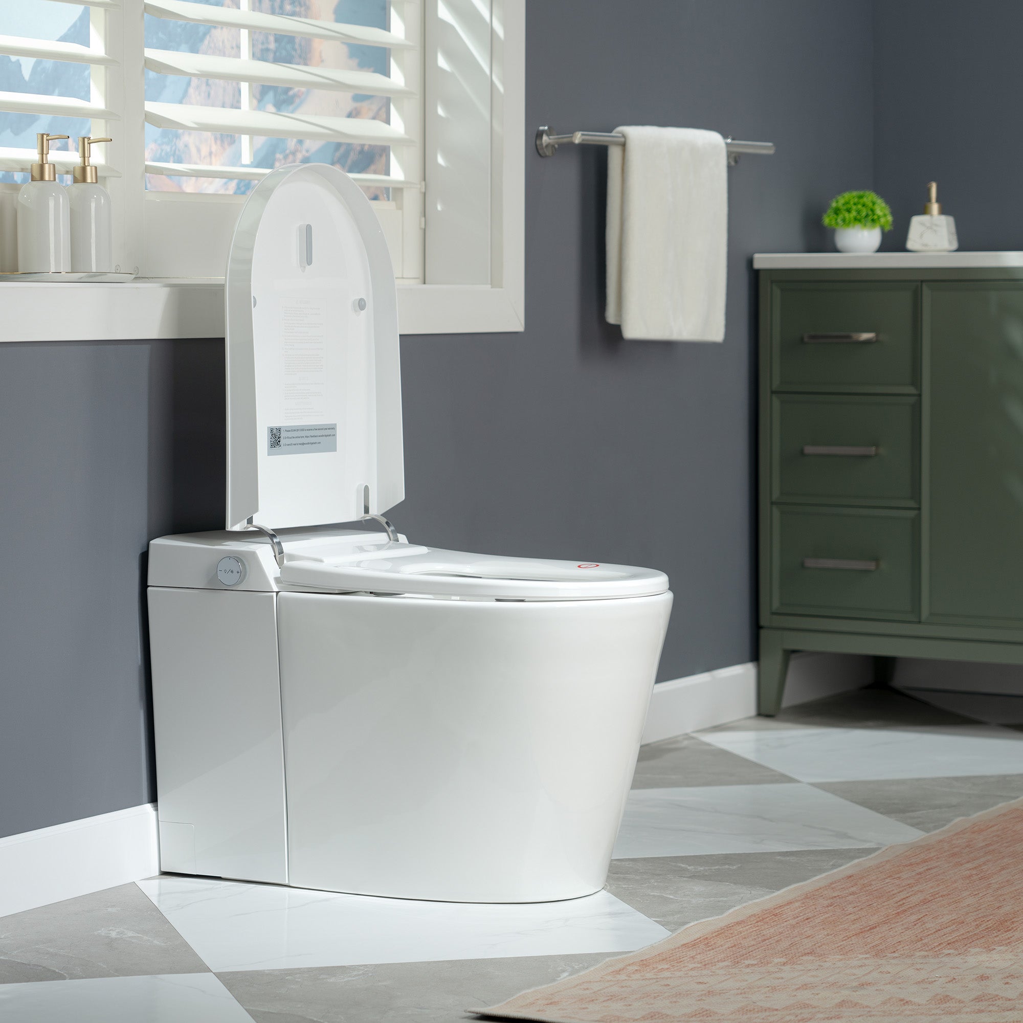 WOODBRIDGE CHT002 Smart Toilet with Auto Open/Close, Foot Sensor & Heated Seat