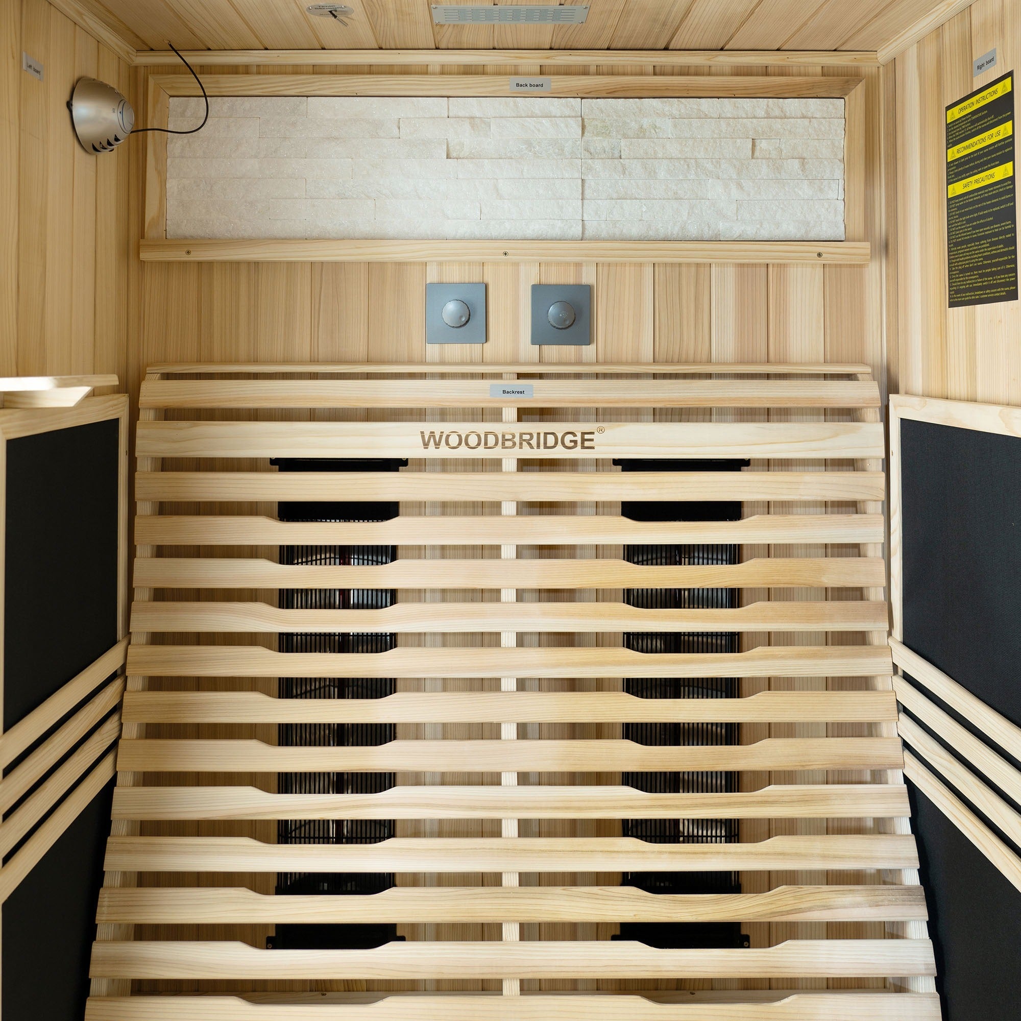 2-Person Indoor FAR Infrared  Black Sauna Crafted from Japanese Douglas Fir with Red Light Therapy, PEM-4747-B