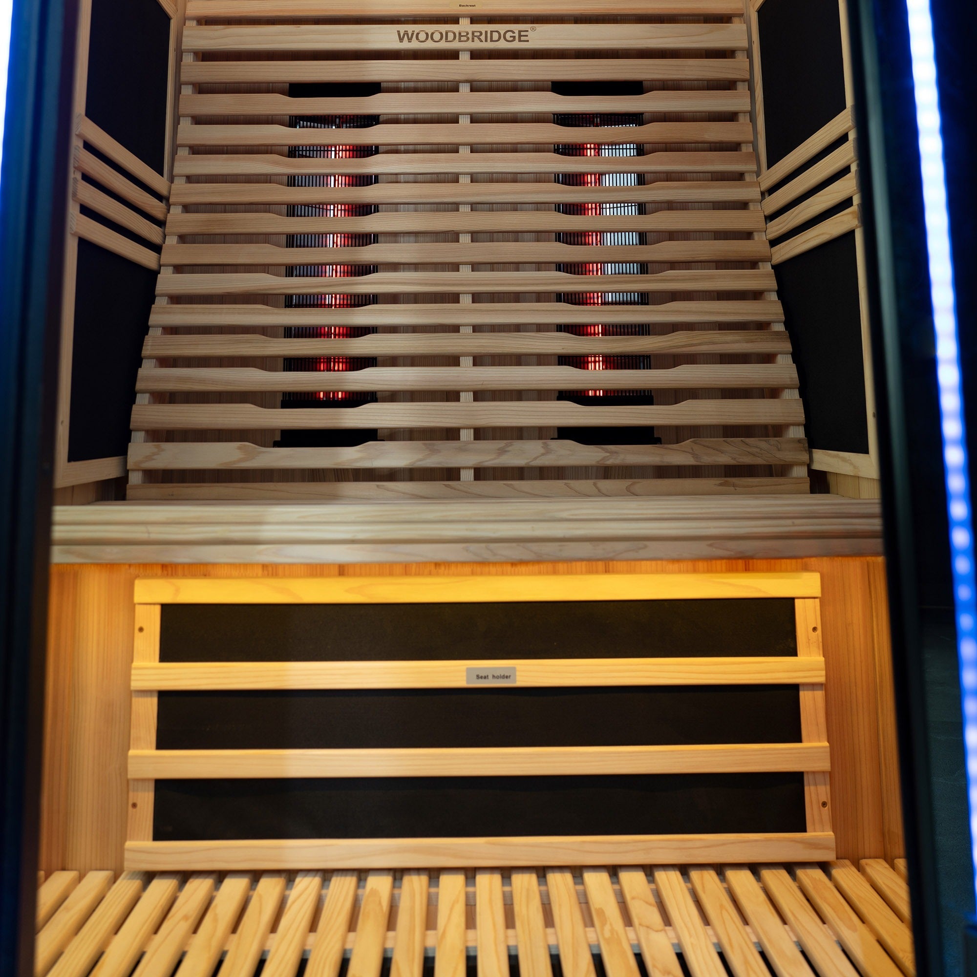 2-Person Indoor FAR Infrared  Black Sauna Crafted from Japanese Douglas Fir with Red Light Therapy, PEM-4747-B
