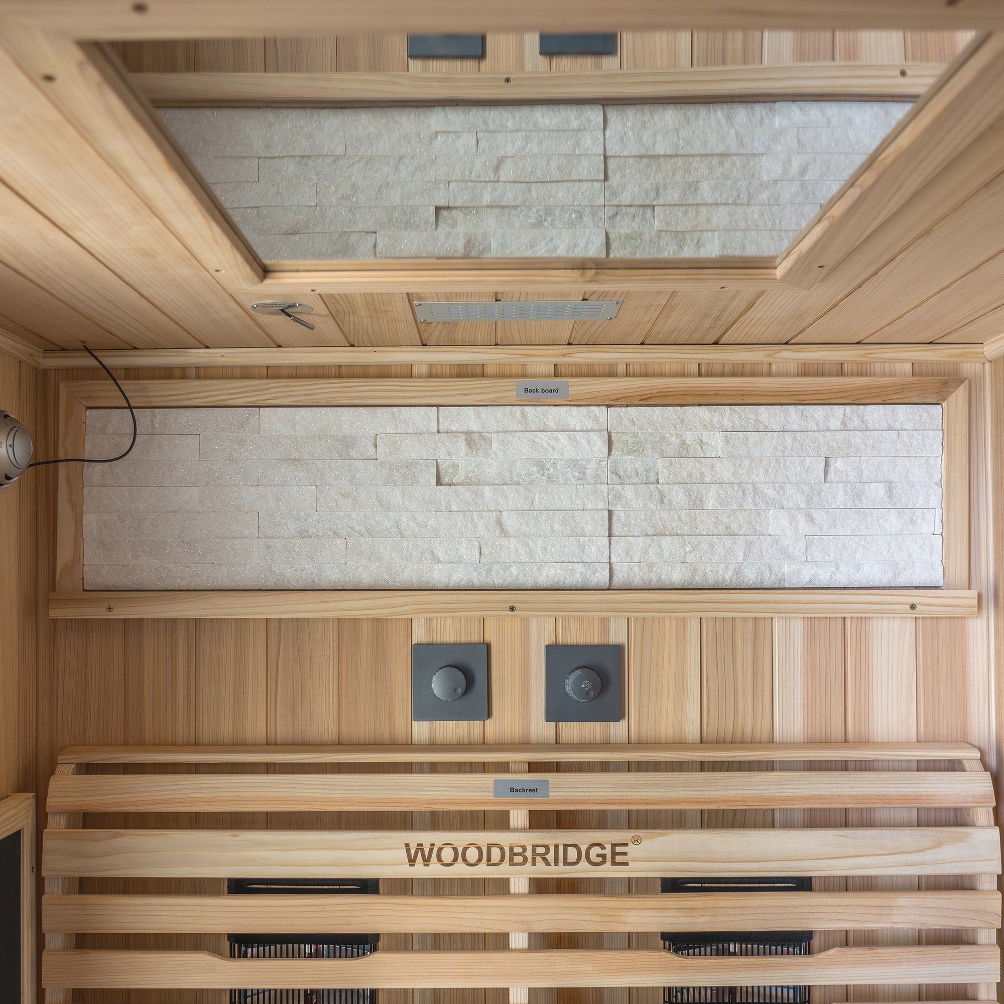 2-Person Indoor FAR Infrared  Black Sauna Crafted from Japanese Douglas Fir with Red Light Therapy, PEM-4747-B