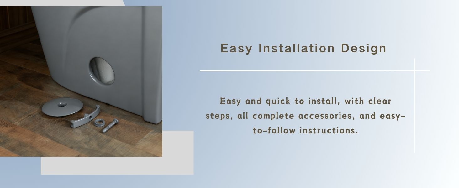 WOODBRIDGE WT003 Light Gray One-Piece Toilet – ADA Chair Height & 1000g MaP Flush