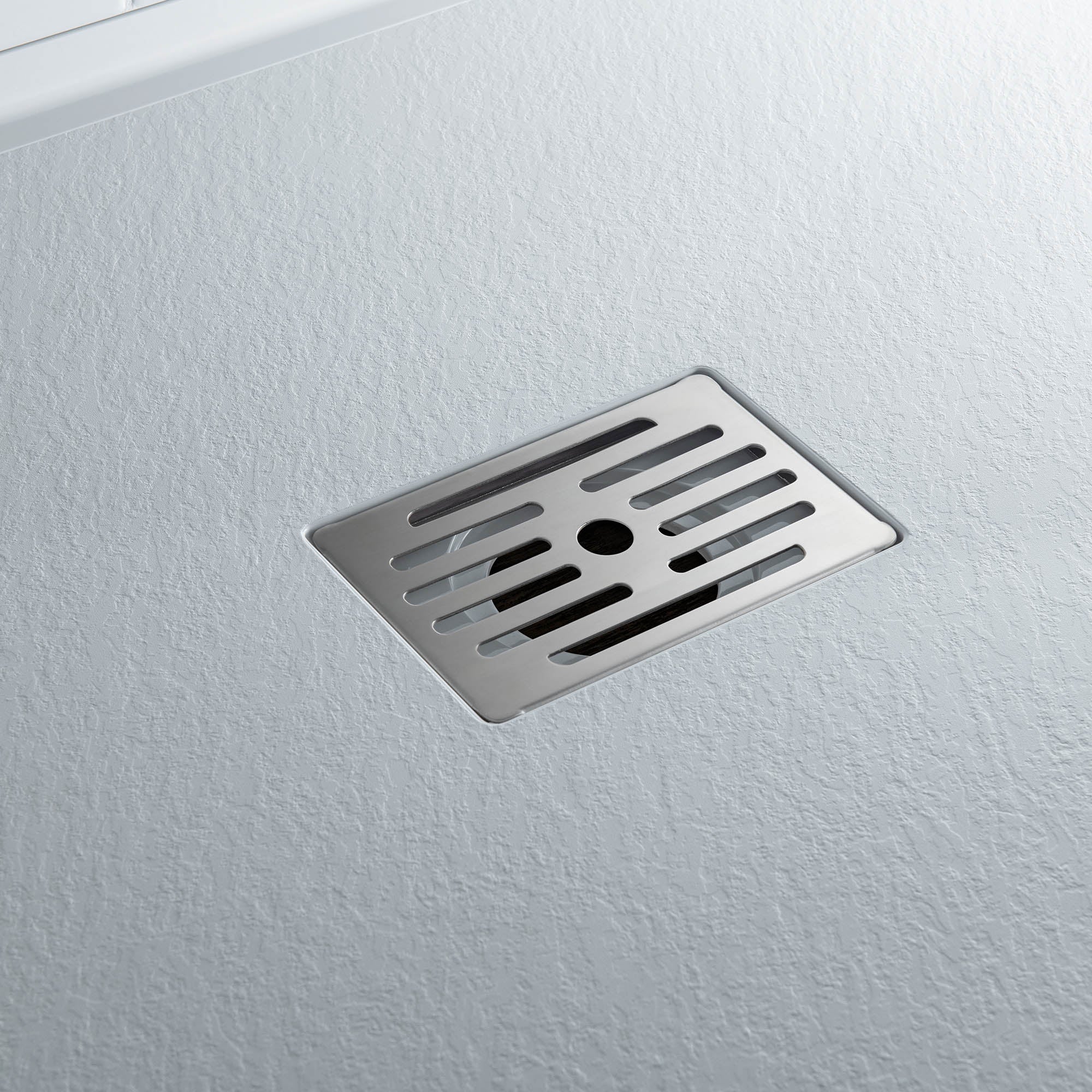 WOODBRIDGE 60" x 32"x3.6" Solid Surface Shower Pan Base in White, Alcove Installation with Center Drain, Slip-Resistant