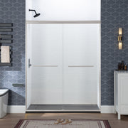 WOODBRIDGE Double Sliding Shower Door 56-60" Width x 72"Height with 1/4"(6mm) Clear Tempered Glass