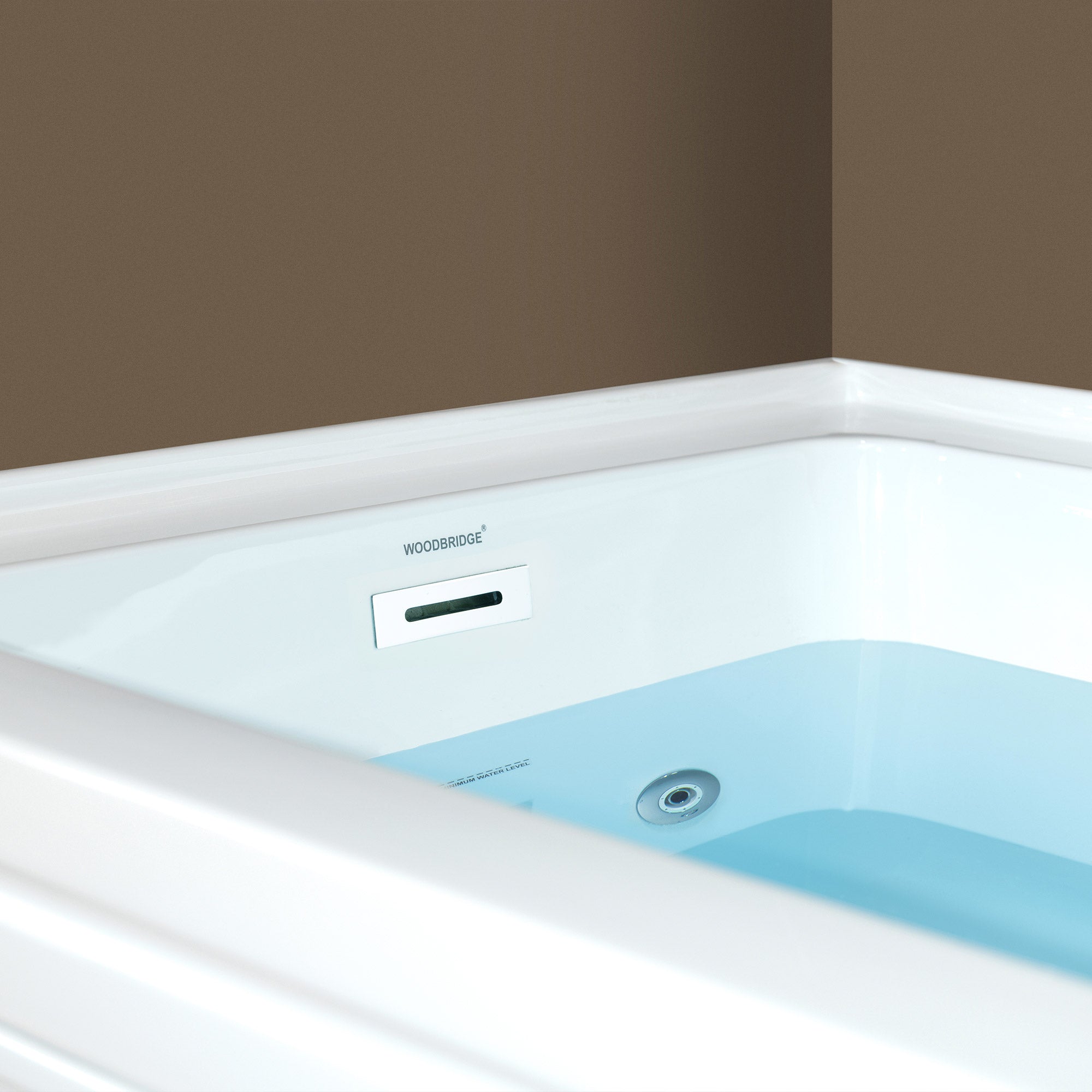 WOODBRIDGE 60" x 32" Alcove Acrylic Rectangular Whirlpool and Air Heated Tub in White with Left Drain, Polished Chrome Finish Trim and Drain Kit Included, DF606-L-CH01
