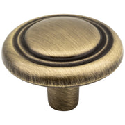 Hardware Resources 1-1/4" Brushed Antique Brass Kingsport Cabinet Mushroom Knob