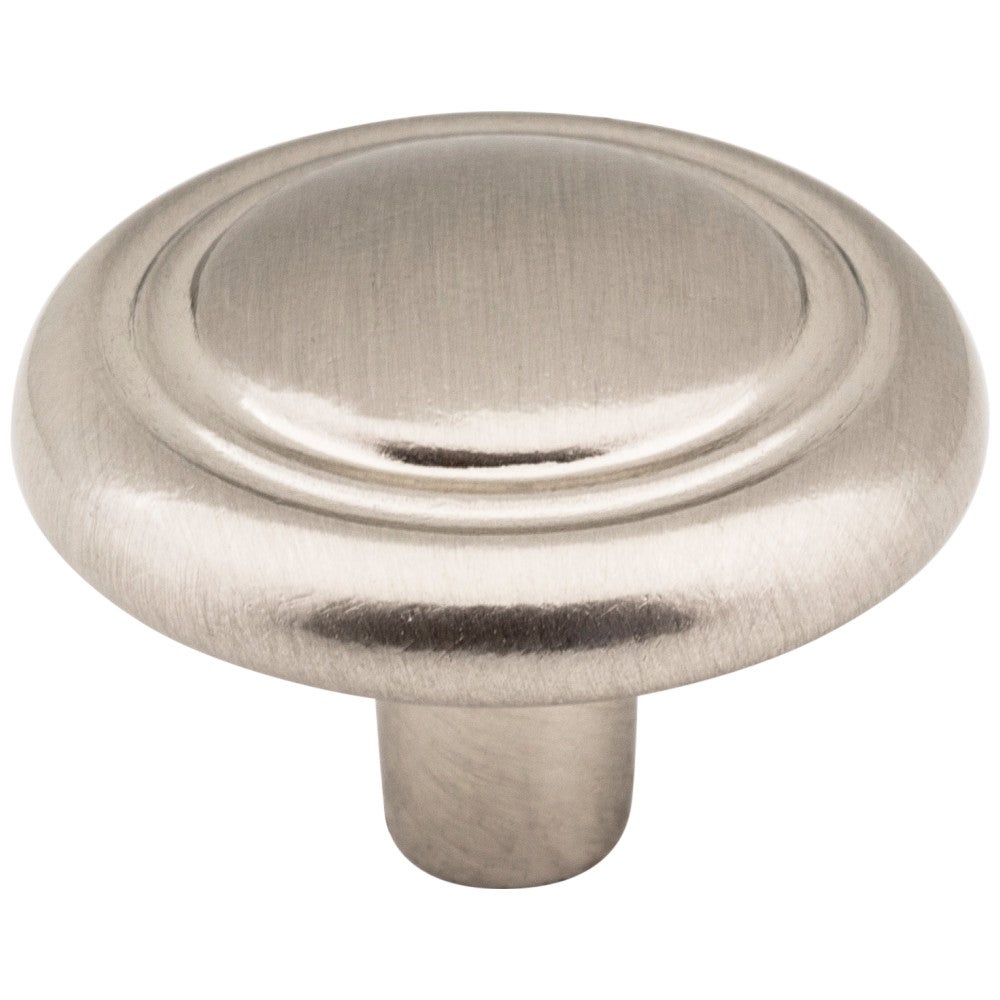Hardware Resources 1-1/4" Diameter Satin Nickel Button Vienna Cabinet Mushroom Knob