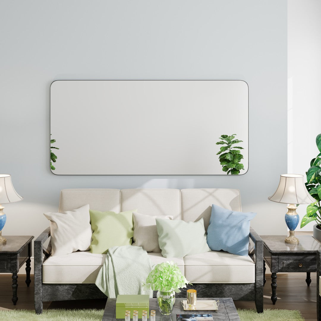 Eviva Harmony Black Metal Framed Mirror
