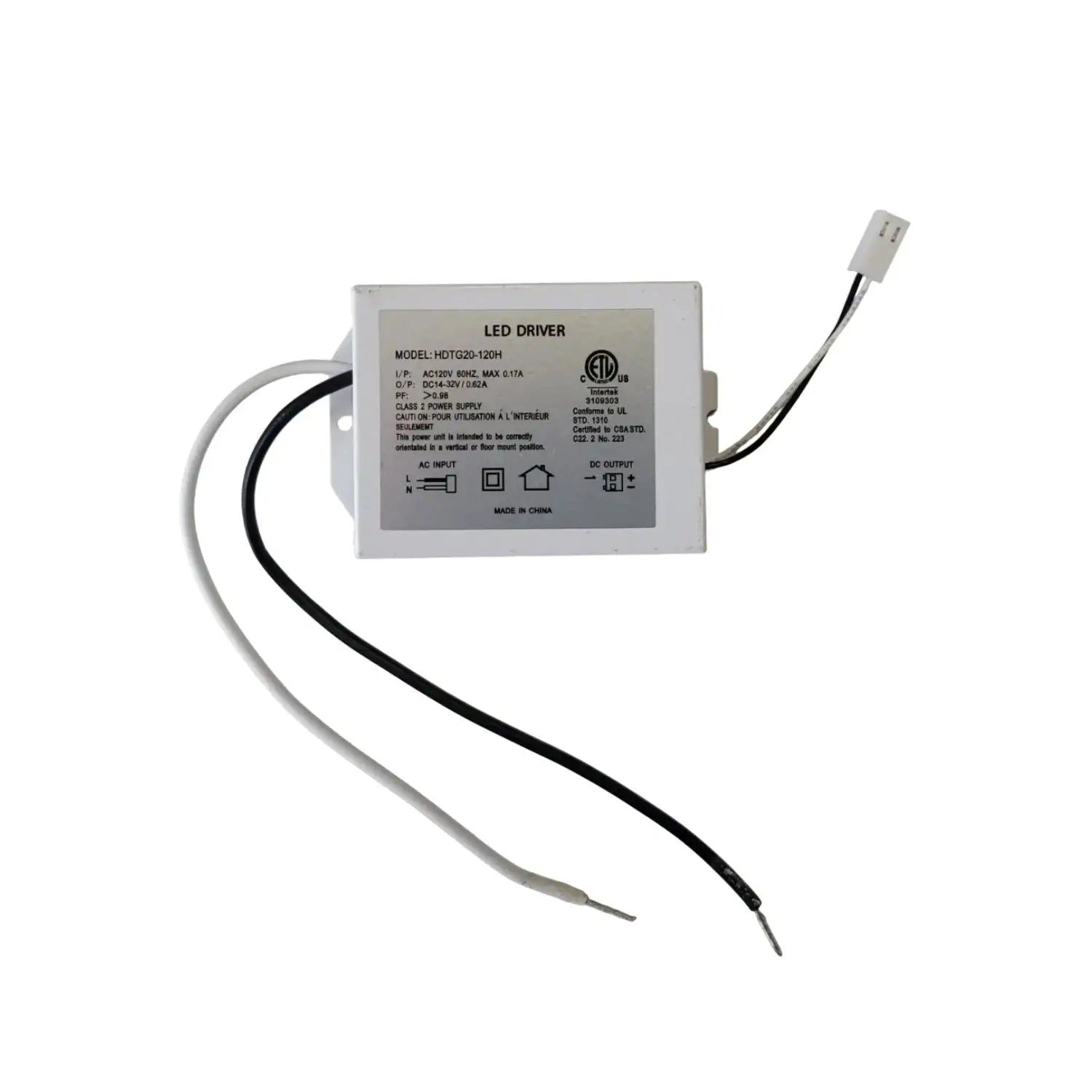 20W LED Drivers 14-32V DC 20W Max 0.17A Dimmable