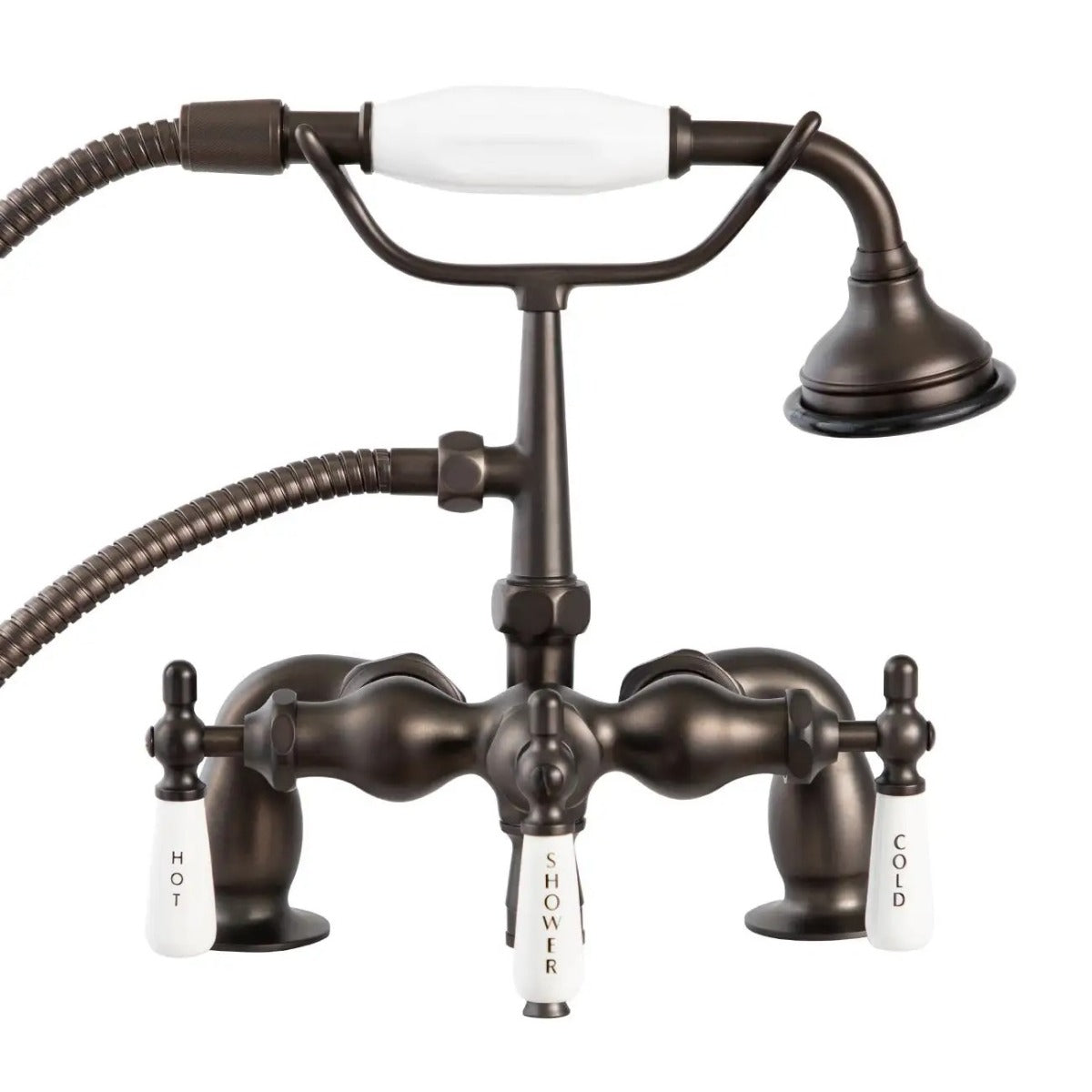 MAIDSTONE Deck Mount Downspout Tub Faucet with Handshower
