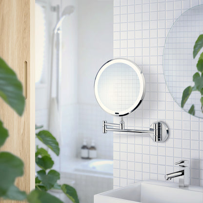 Make-Up Mirror X7 Polished Chrome Wallmount