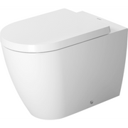 Duravit ME by Starck 1.28/0.8 GPF Dual Flush Elongated Close Coupled Toilet Bowl in Satin Matte White with DuraShield