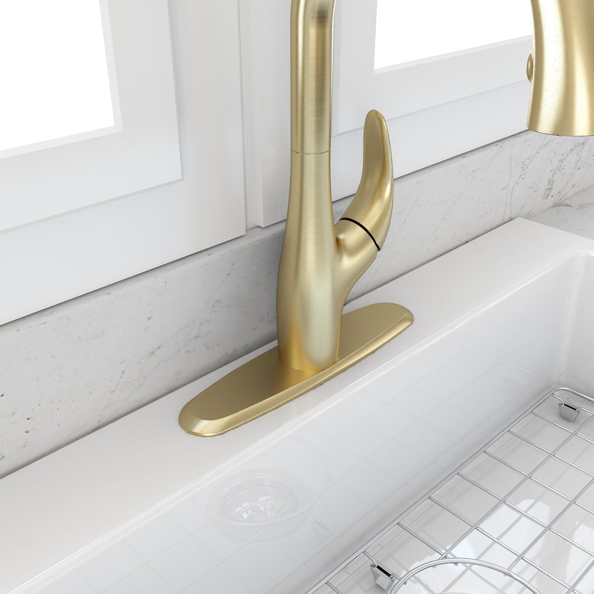 Traditional Kitchen Faucet Deck Plate Oval 2180 0004