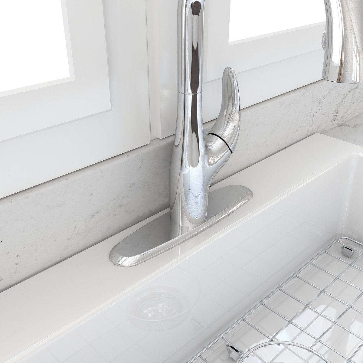 Traditional Kitchen Faucet Deck Plate Oval 2180 0004