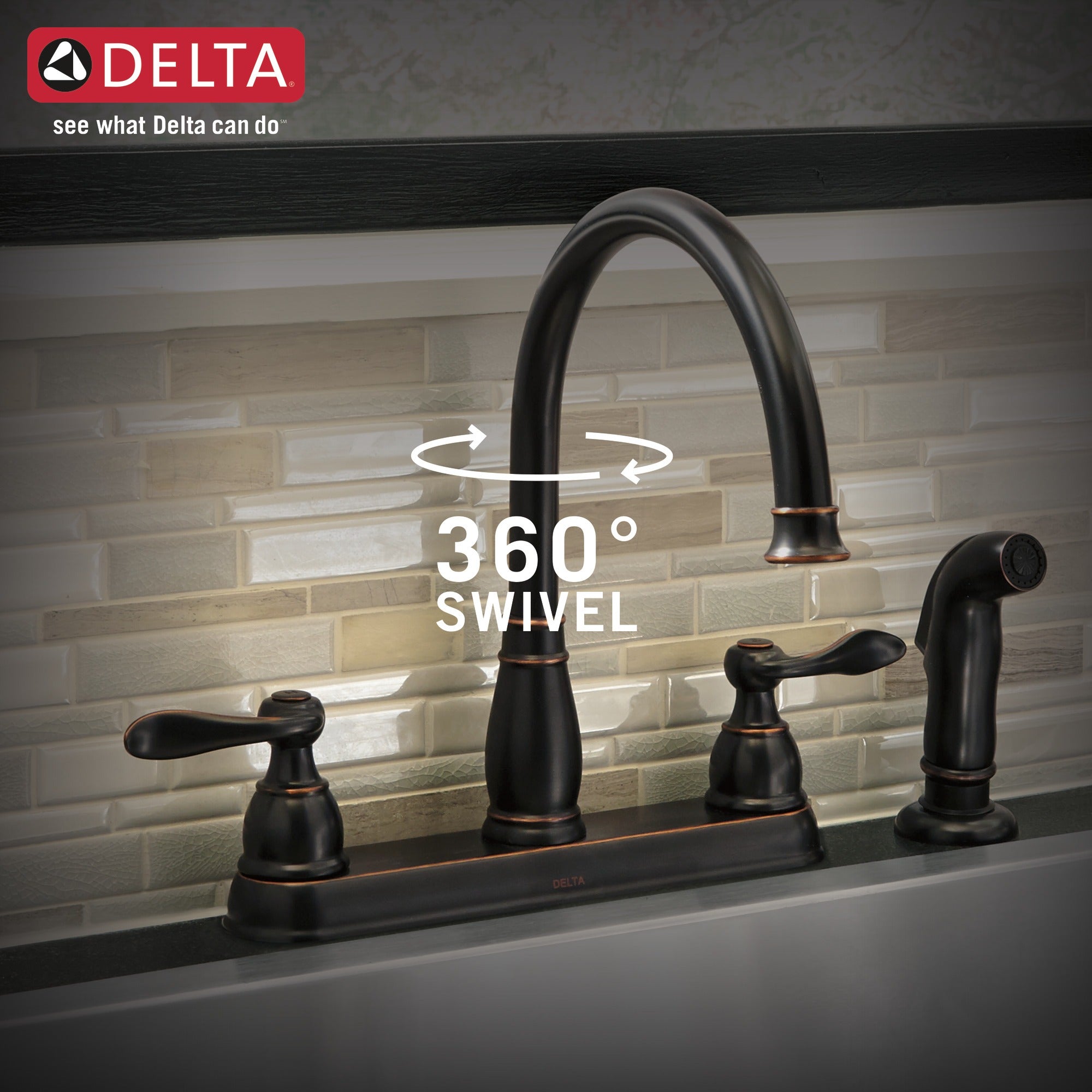 Delta Windemere® Two Handle Kitchen Faucet