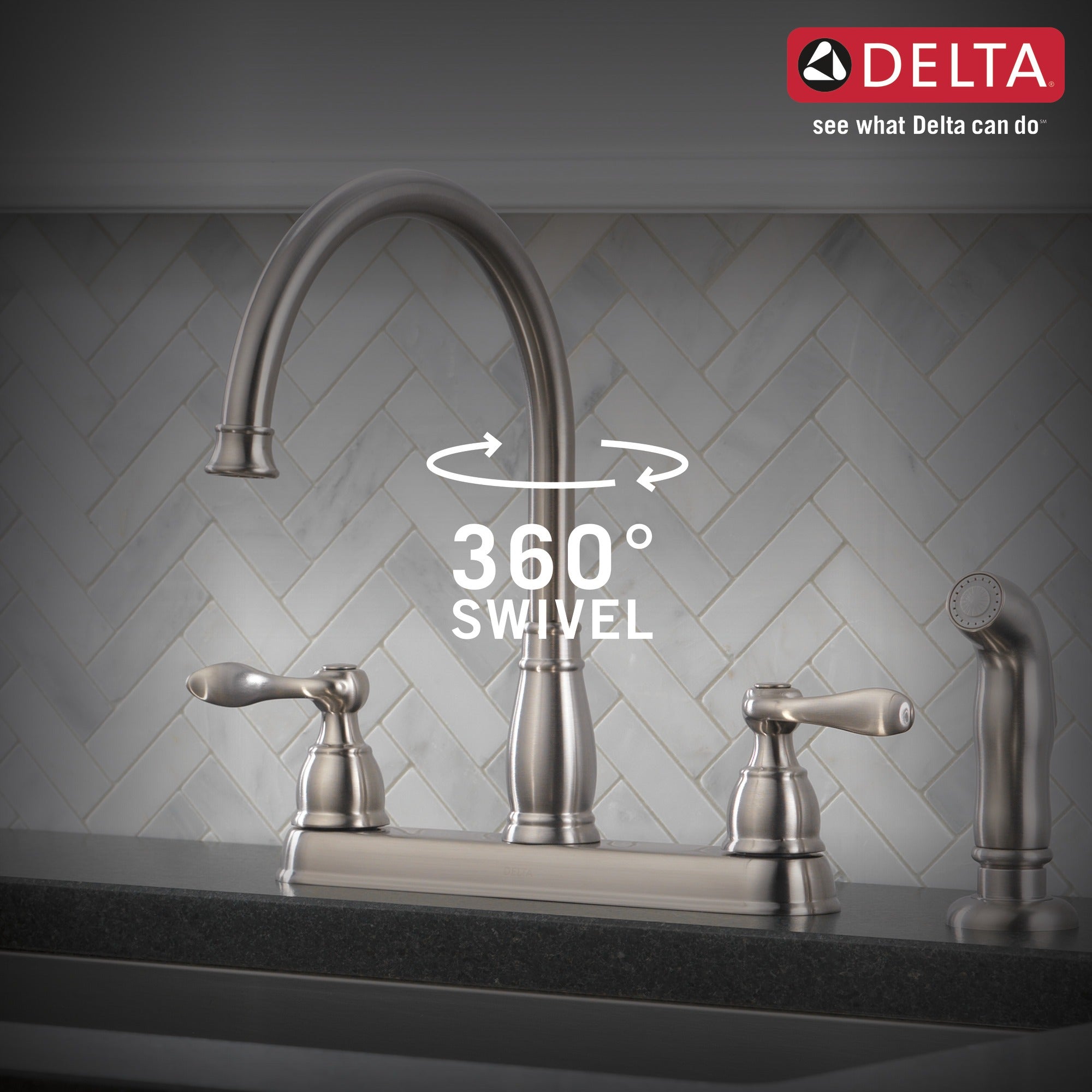 Delta Windemere® Two Handle Kitchen Faucet
