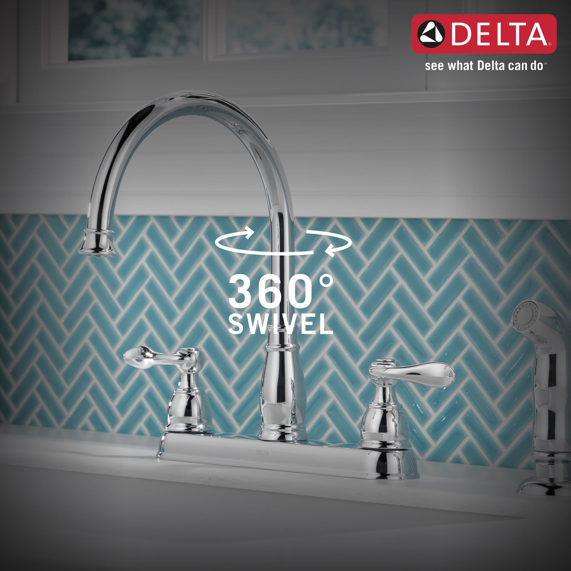 Delta Windemere® Two Handle Kitchen Faucet