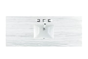 James Martin 60" Solid Surface Single Arctic Fall Top with Sink, 3cm