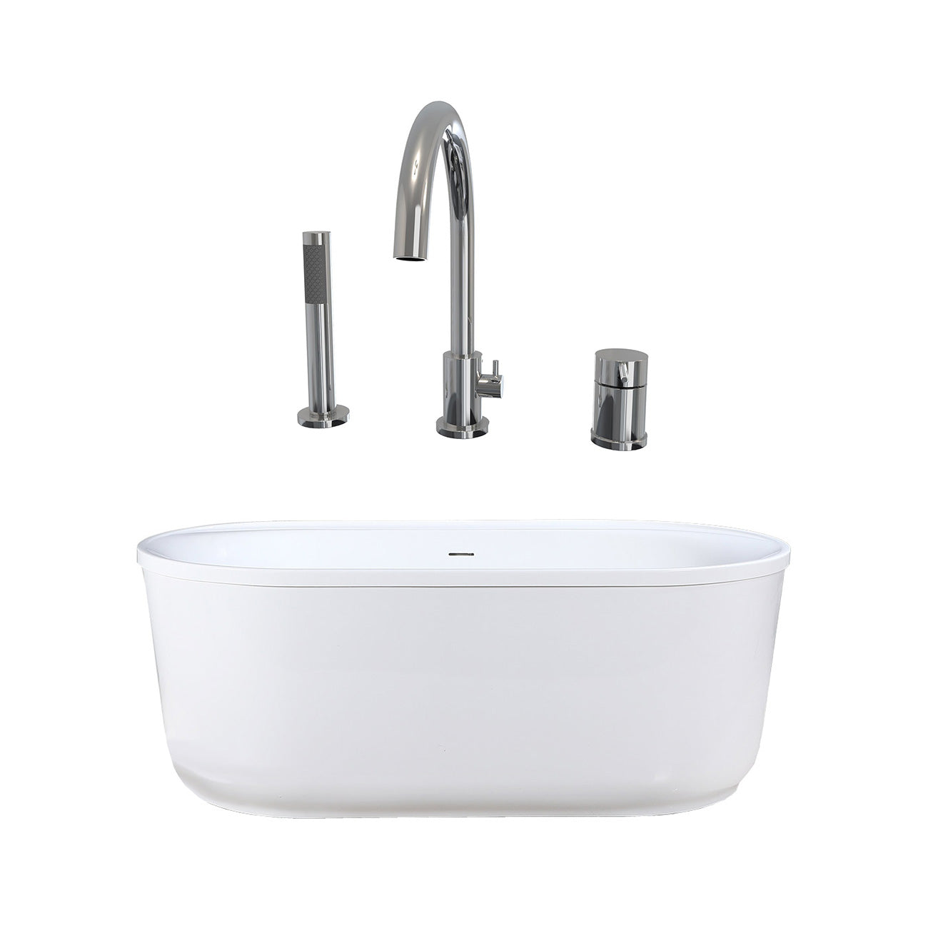 Maidstone Luca Acrylic Double Ended Freestanding Tub and Faucet Package