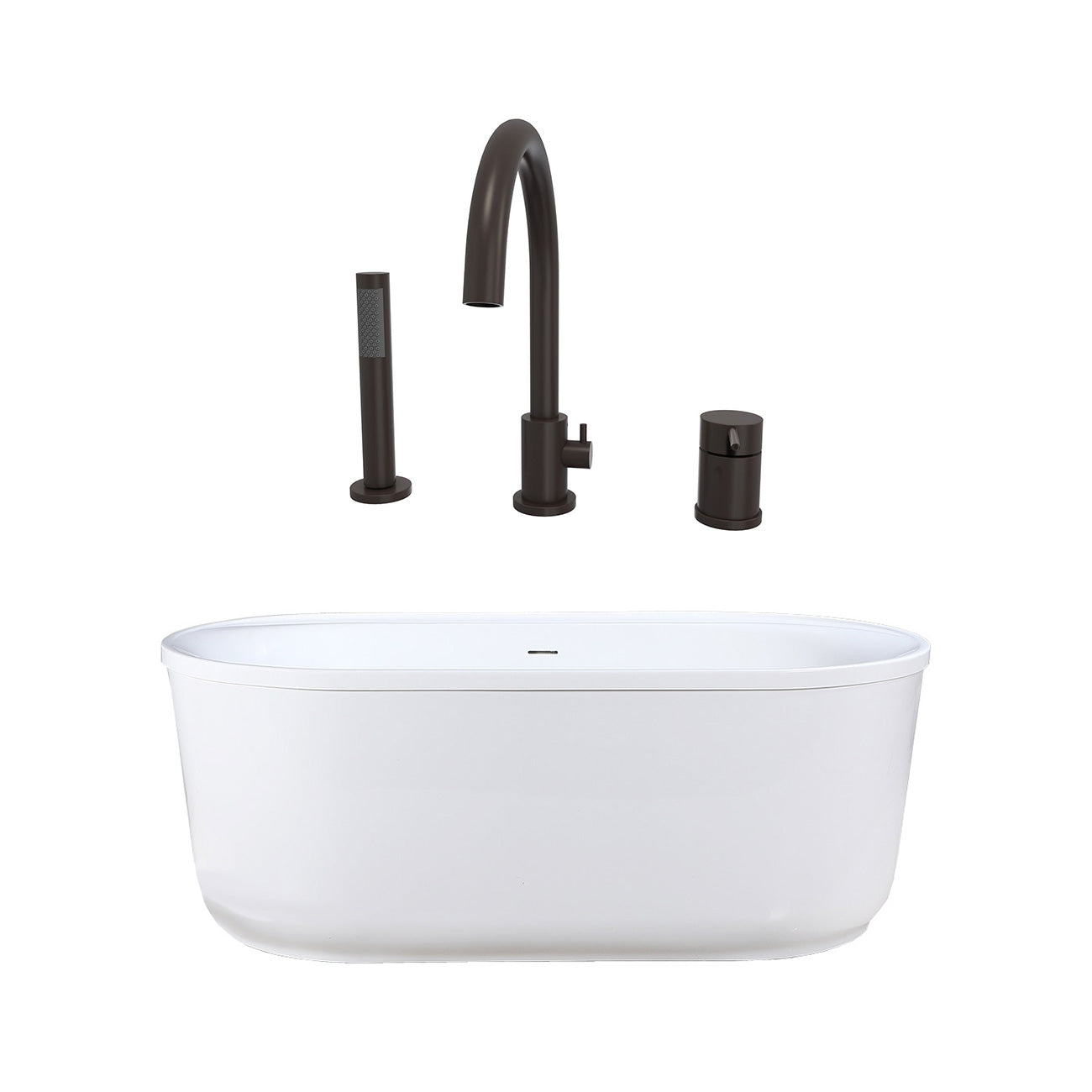 Maidstone Luca Acrylic Double Ended Freestanding Tub and Faucet Package