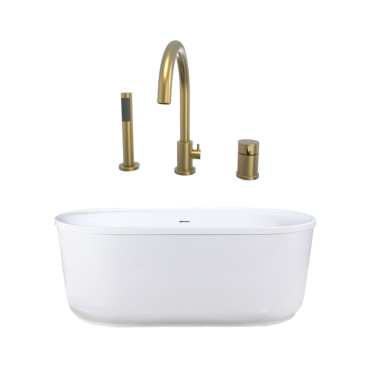 Maidstone Luca Acrylic Double Ended Freestanding Tub and Faucet Package