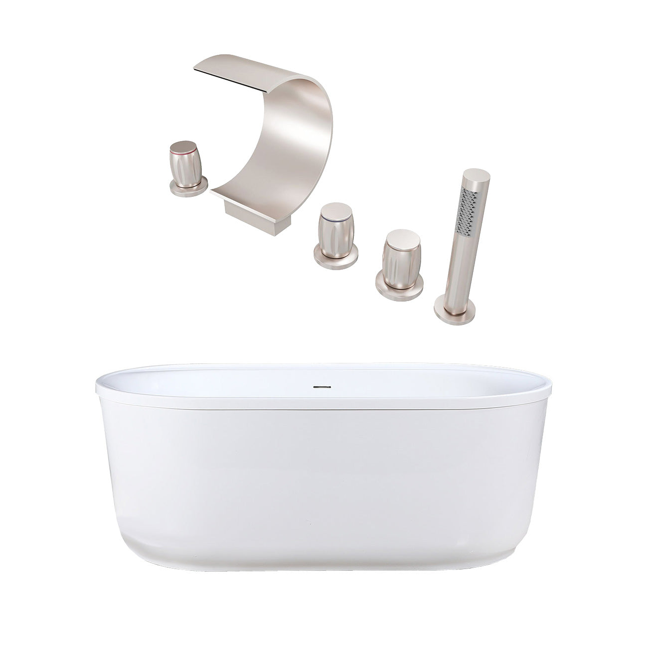 Maidstone Luca Acrylic Double Ended Freestanding Tub and Faucet Package