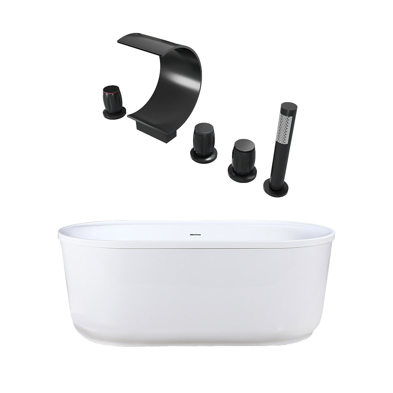 Maidstone Luca Acrylic Double Ended Freestanding Tub and Faucet Package