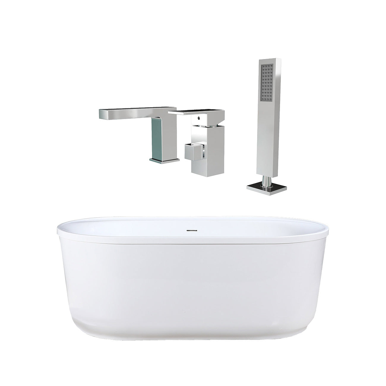 Maidstone Luca Acrylic Double Ended Freestanding Tub and Faucet Package
