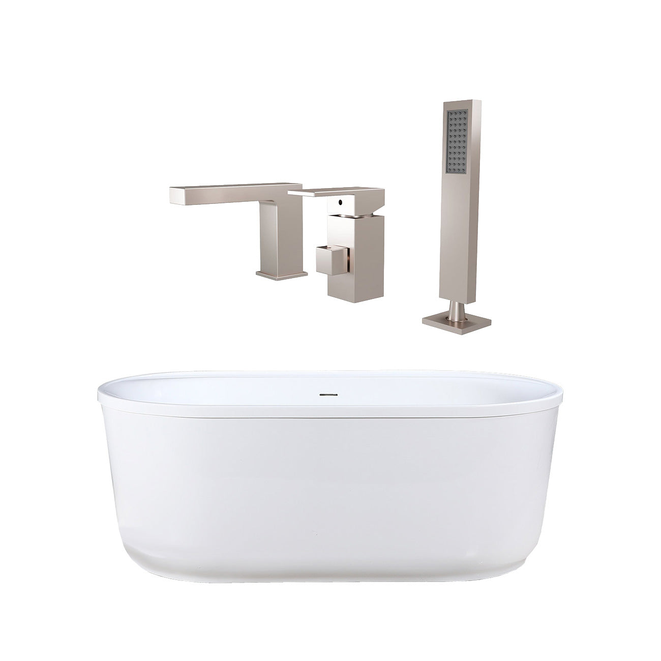 Maidstone Luca Acrylic Double Ended Freestanding Tub and Faucet Package