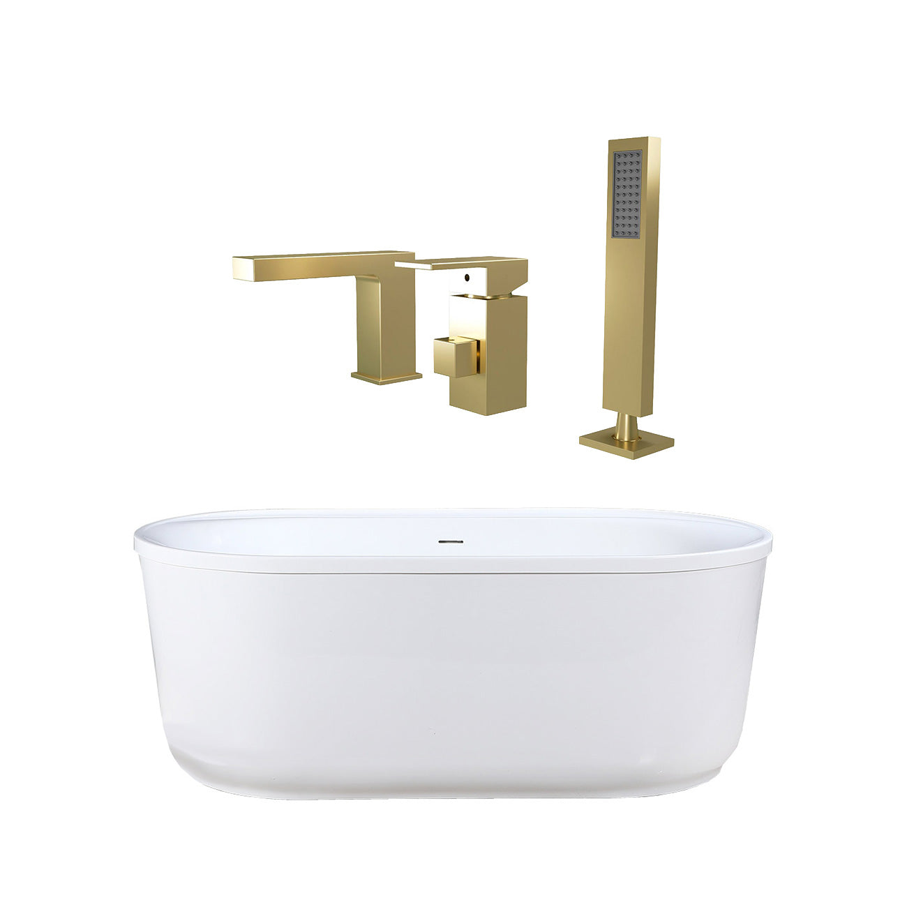 Maidstone Luca Acrylic Double Ended Freestanding Tub and Faucet Package