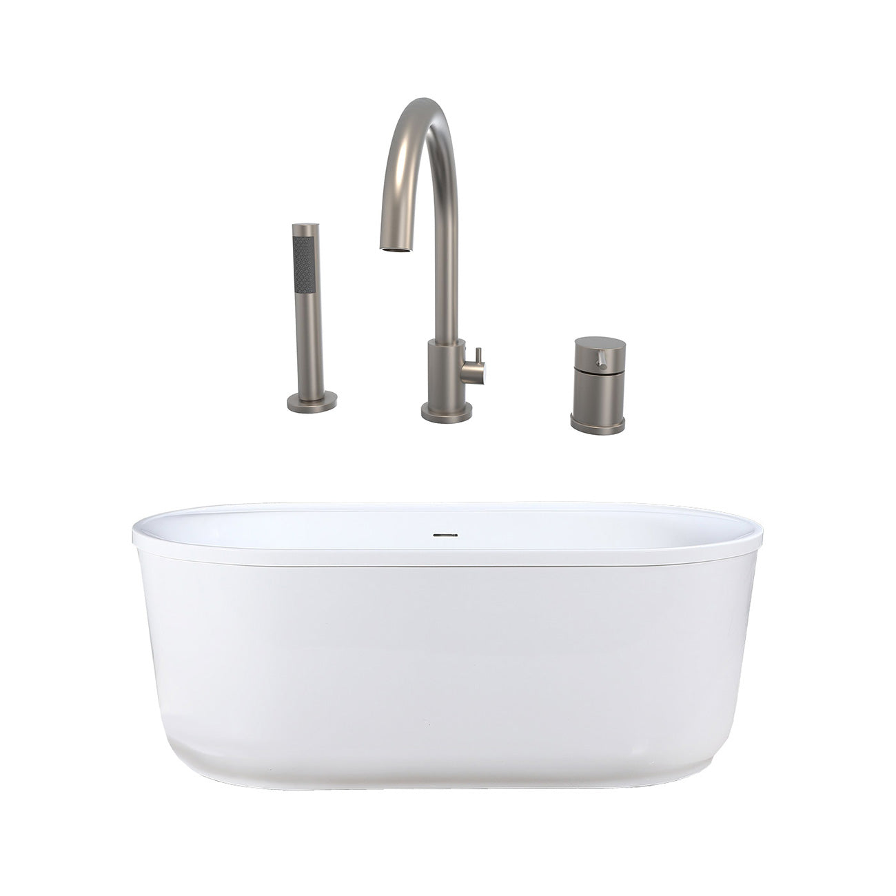 Maidstone Luca Acrylic Double Ended Freestanding Tub and Faucet Package